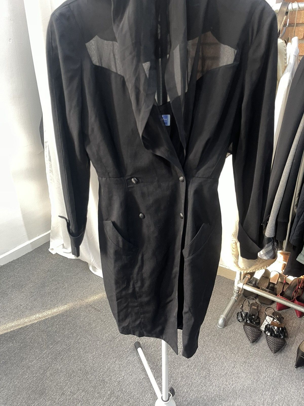 Thierry Mugler RARE F/W 1991 Thierry Mugler hodded mesh dress Size S / US 4 / IT 40 - 8 Thumbnail