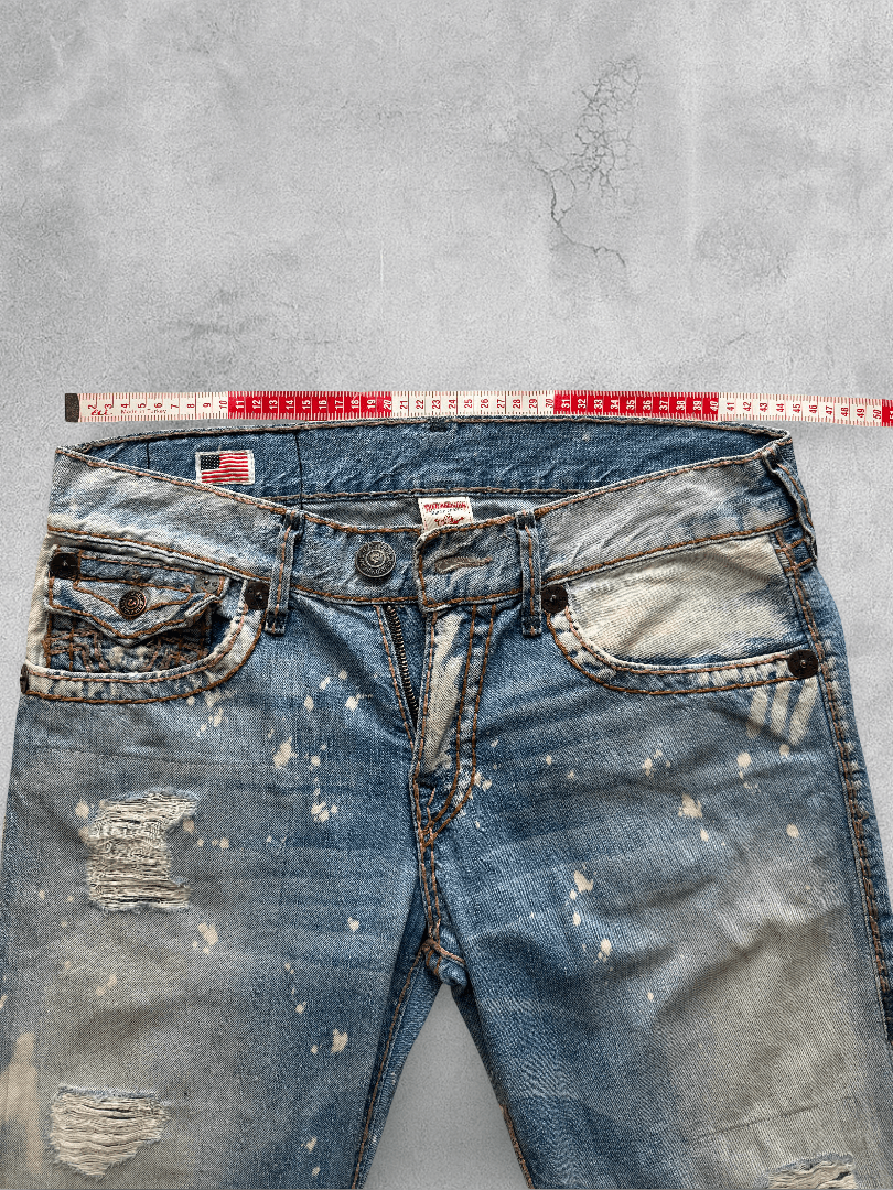 True Religion *RARE* True Religion “Ricky Super T” Stitch jeans [AZULS] Size US 32 / EU 48 - 5 Thumbnail
