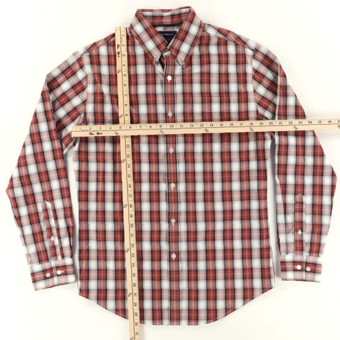 Croft & Barrow Croft & Barrow Easy Care Plaid Long Sleeve Button Down Shirt Red Men's S Size US S / EU 44-46 / 1 - 3 Thumbnail