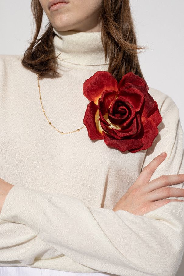 Saint Laurent Paris o1s1wg110125 Size: OS / 720418 Small Gradient Rose Brooch Size ONE SIZE - 2 Thumbnail