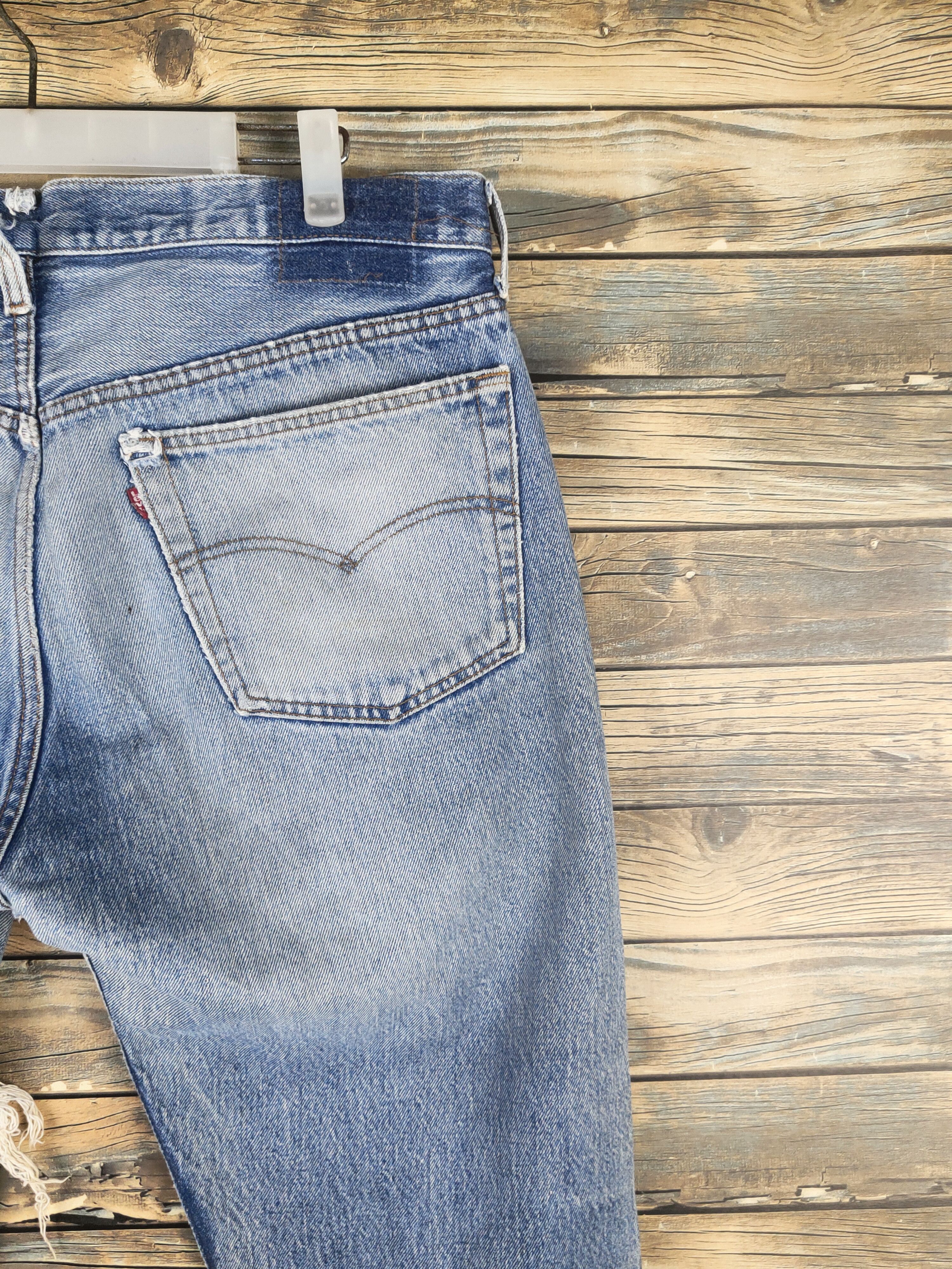 Levi's DL 80' Levi's Blue Distressed Ripped Jeans #W2268 Size US 36 / EU 52 - 12 Thumbnail