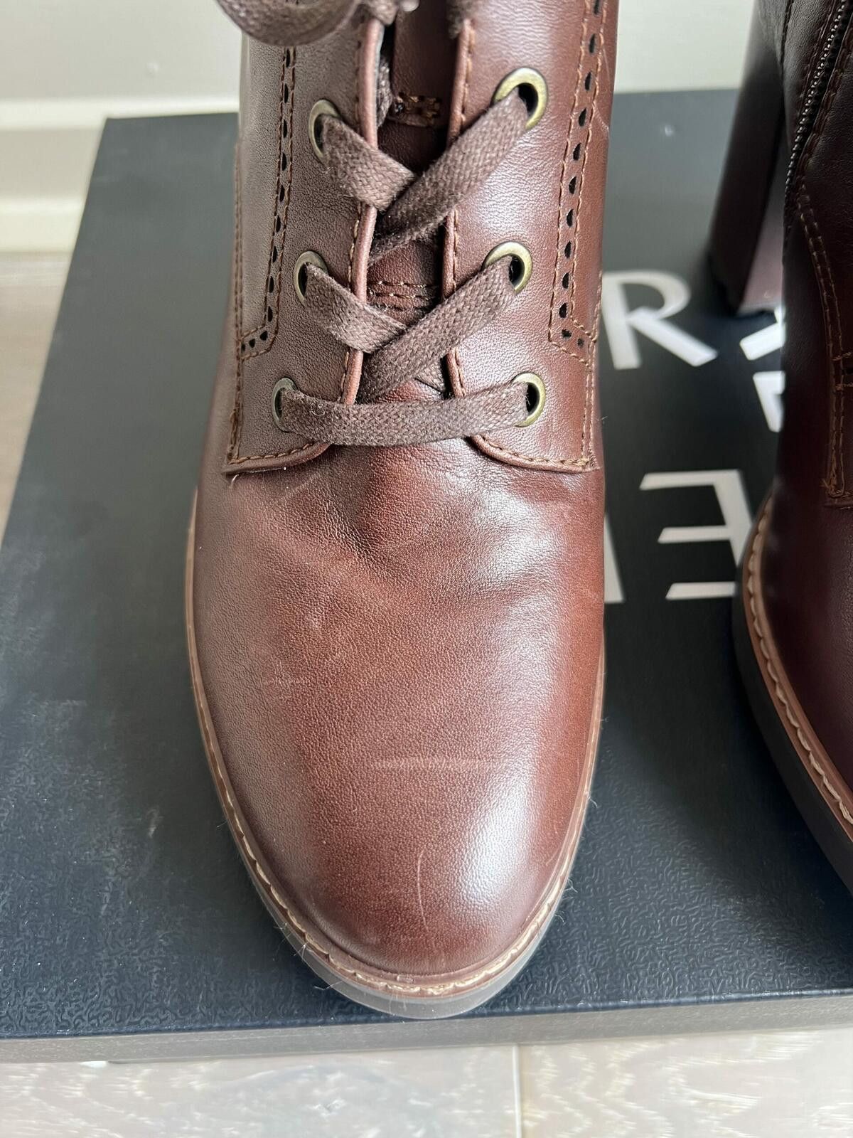 Other Naturalizer Leather Callie Lug Sole Booties - 9 - Brown Size US 9 / IT 39 - 2 Thumbnail