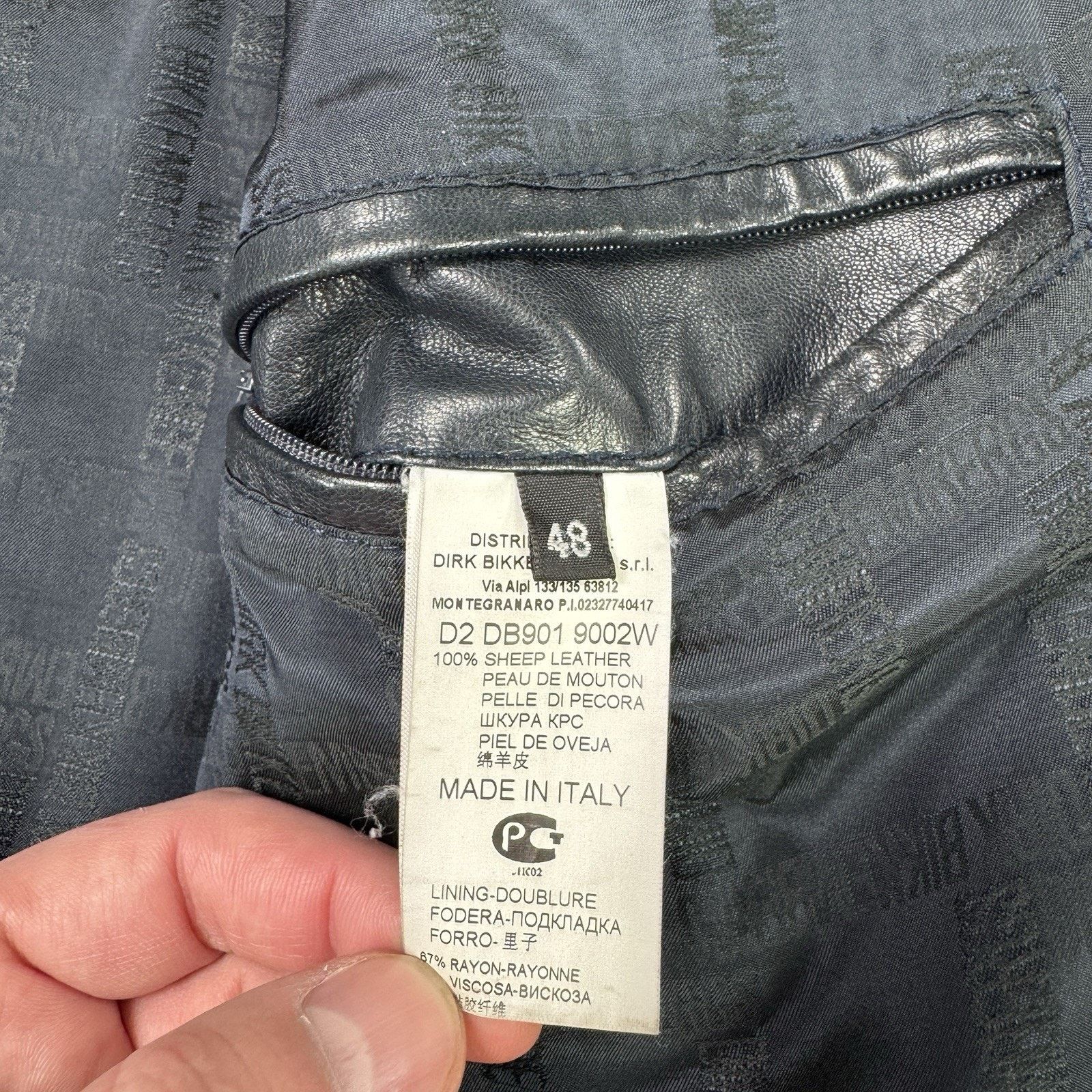 Dirk Bikkembergs Dirk Bikkembergs Men Leather Jacket Size 48 Dark Blue Size US M / EU 48-50 / 2 - 20 Thumbnail