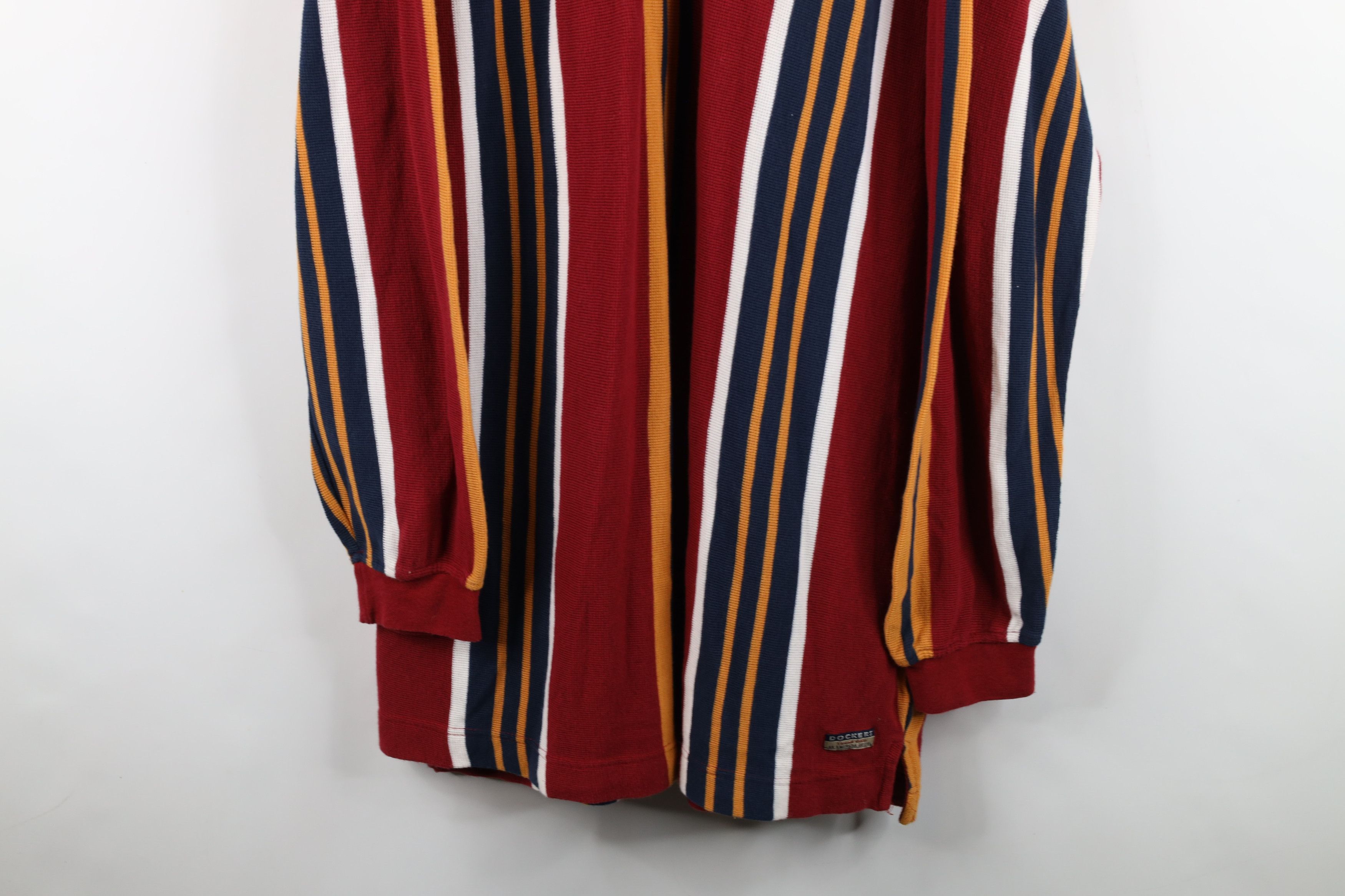 Vintage Vintage 90s Streetwear Oversized Baggy Long Sleeve Polo Size US L / EU 52-54 / 3 - 3 Thumbnail