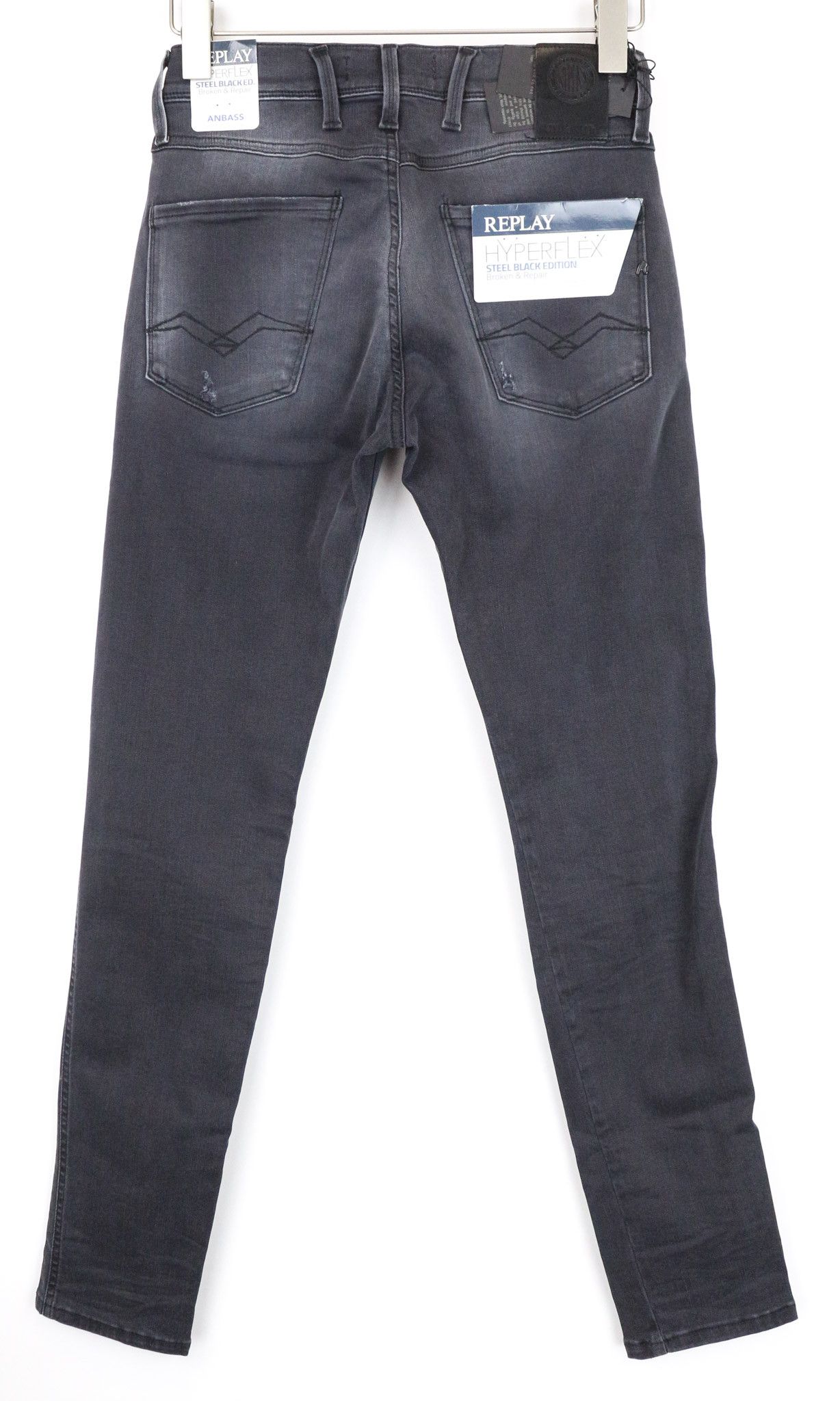 Replay ANBASS W28/L32 Slim Grey Blue Stretch Jeans 74058 Size US 28 / EU 44 - 2 Thumbnail