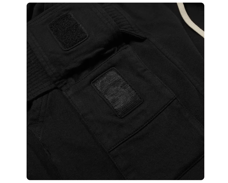 Rick Owens Drkshdw Rick Owens Men's Black Cotton Tapered Cargo Pants Size US 30 / EU 46 - 4 Thumbnail