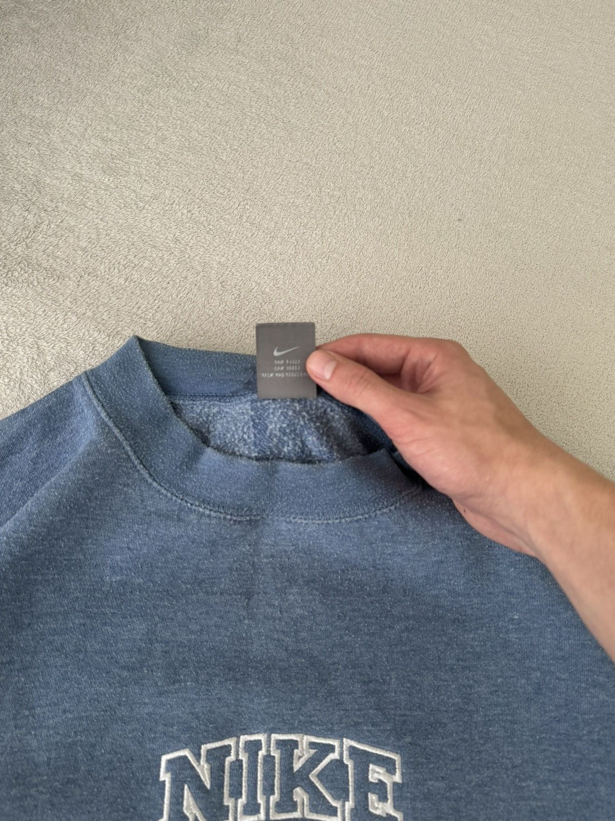 Nike × Vintage Vintage Nike Y2K oversized blue sweatshirt Size US XL / EU 56 / 4 - 8 Thumbnail