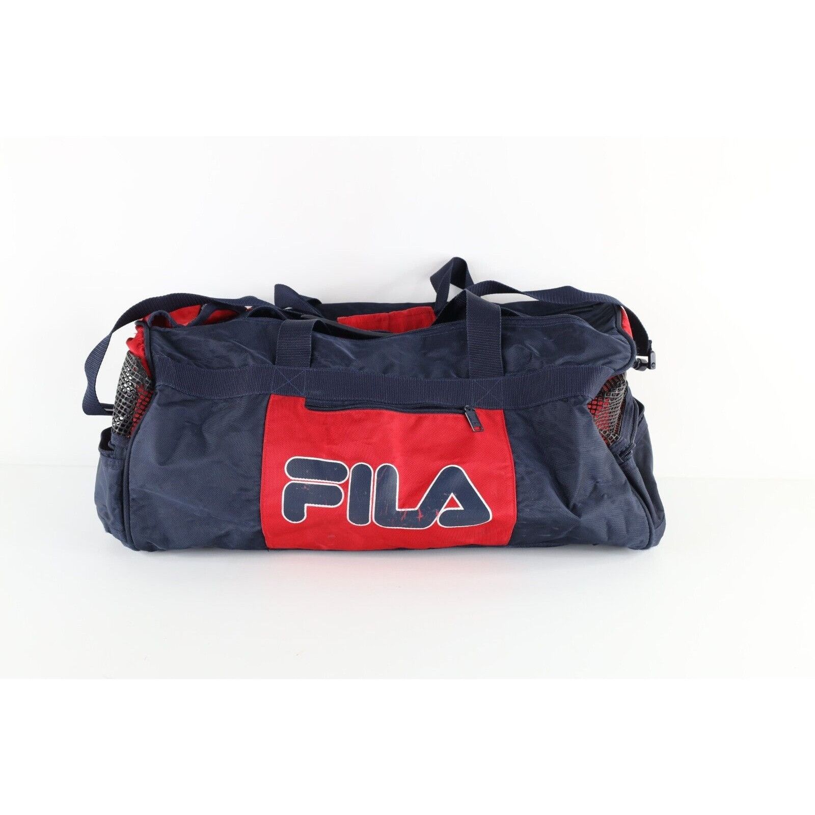 Fila × Vintage Vintage 90s Fila Distressed Spell Out Large Duffel Gym Bag Size ONE SIZE - 1 Thumbnail