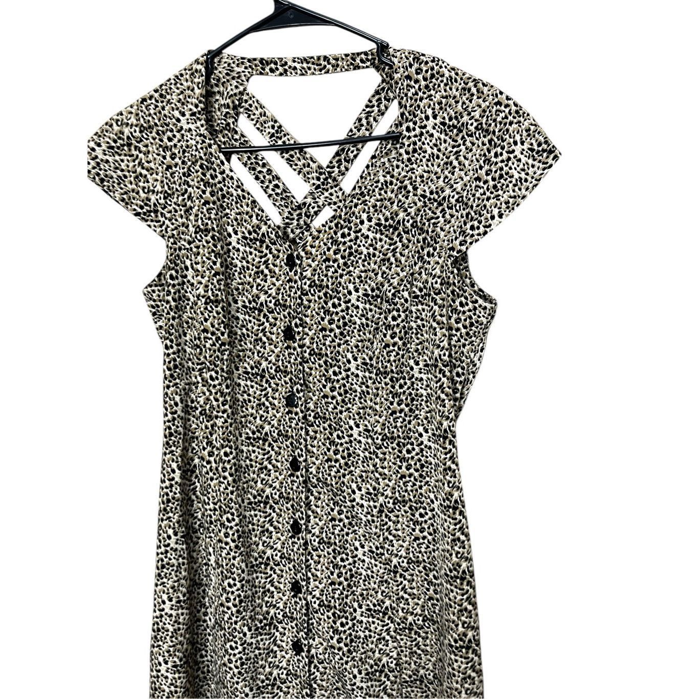 Other Vintage Y2K 90's J.B.S. Ltd Women's Dress Animal Print Strappy Back Size 8 Size M / US 6-8 / IT 42-44 - 2 Thumbnail
