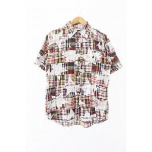 Bape Bape 1st Camo plaid check patchwork shirt Size US M / EU 48-50 / 2 - 1 Thumbnail