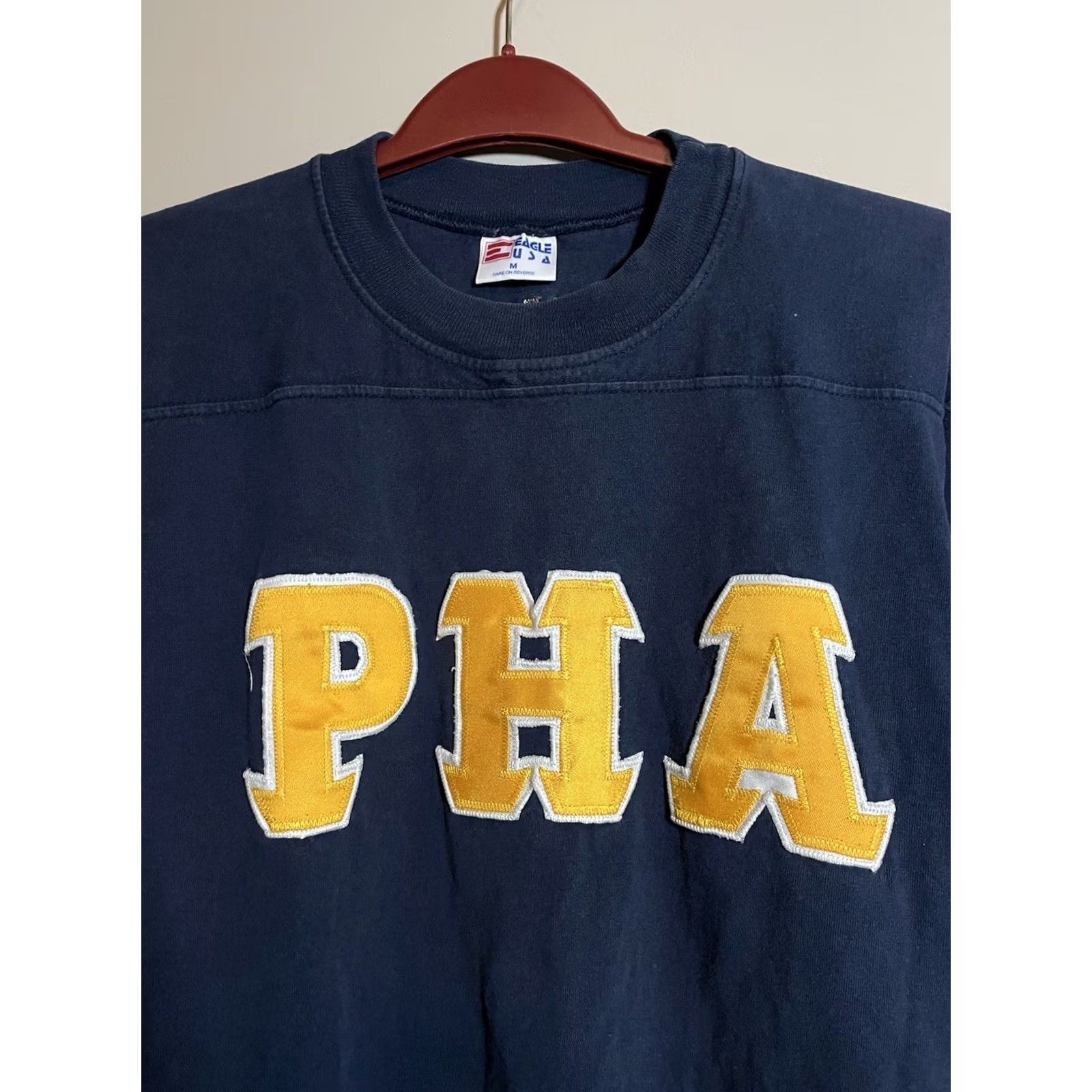 Vintage Vintage 90s PHA Price Hall Affiliate Single Stitch Shirt M Blue Cotton Crew Neck Size US M / EU 48-50 / 2 - 2 Thumbnail
