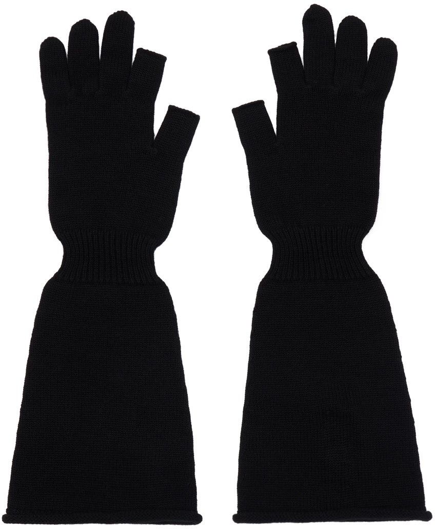 Rick Owens Rick Owens Black Porterville Sphinx Gloves Size ONE SIZE - 1 Thumbnail