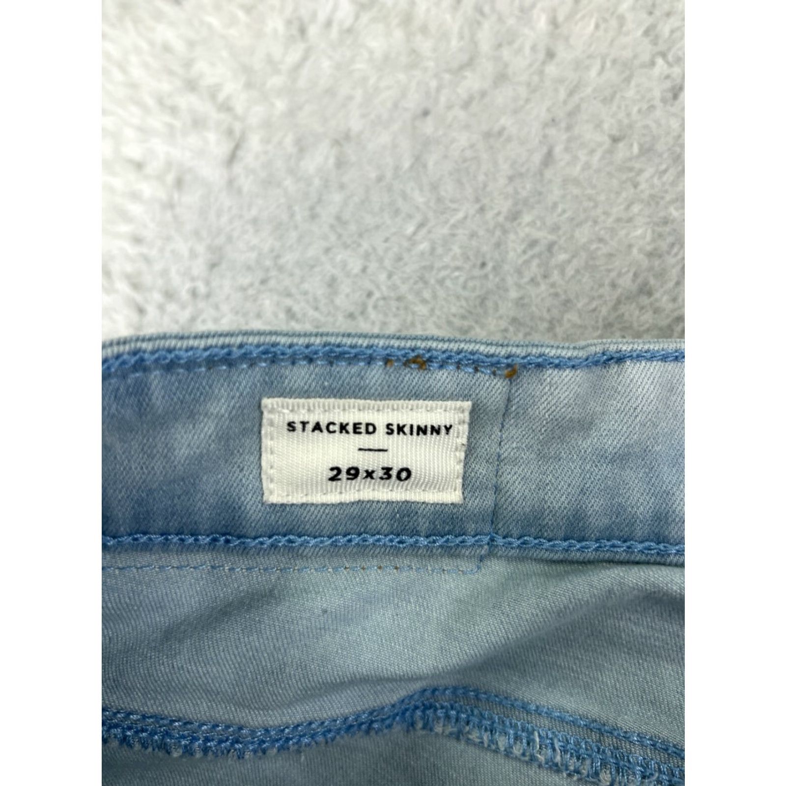 Pacsun Pacsun Jeans Womens 29 Blue Denim Distressed Skinny Stacked 30L Mid Rise 5-Pocket Classic Comfort Beachwear? Size 29" - 3 Thumbnail