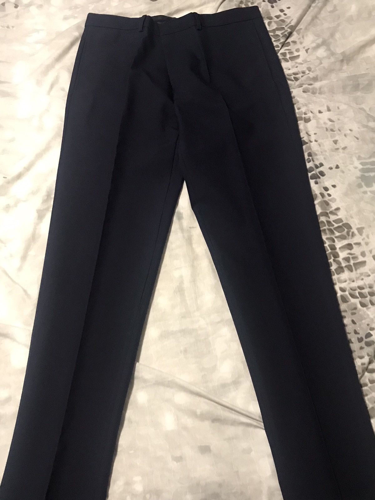 Givenchy Givenchy navy wool trousers Size US 36 / EU 52 - 1 Thumbnail