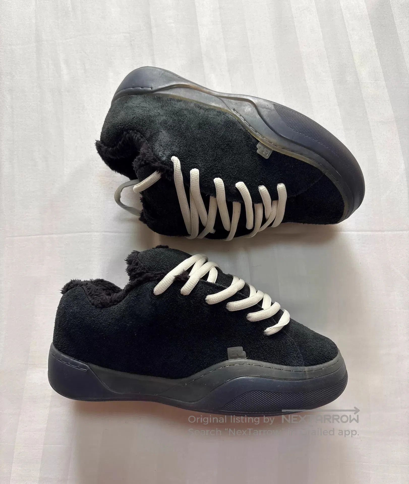 ERL Black Low-Top Sneakers with White Laces. Size US 8 / EU 41 - 2 Thumbnail