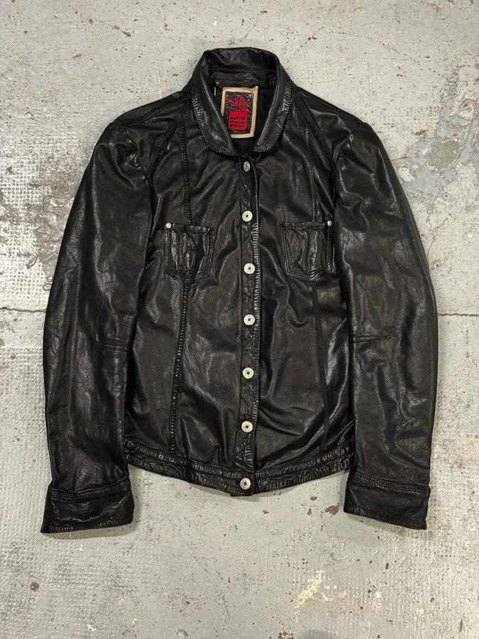 Marithe + Francois Girbaud Marithé + François Girbaud Black Avant-Garde Patches Leather Jacket Size M / US 6-8 / IT 42-44 - 1 Thumbnail