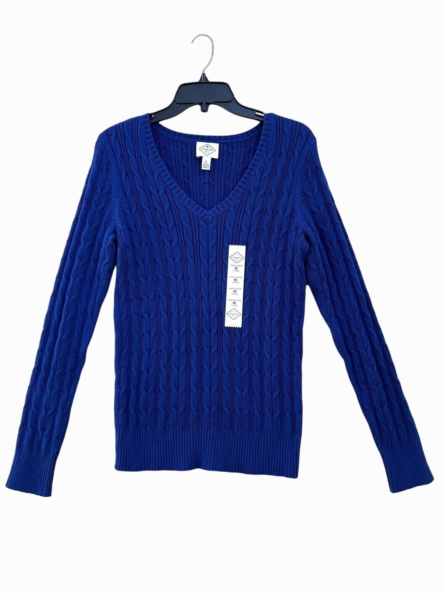 Other St. John's Bay - women’s V Neck Long Sleeve Pullover Sweater Size M / US 6-8 / IT 42-44 - 1 Thumbnail
