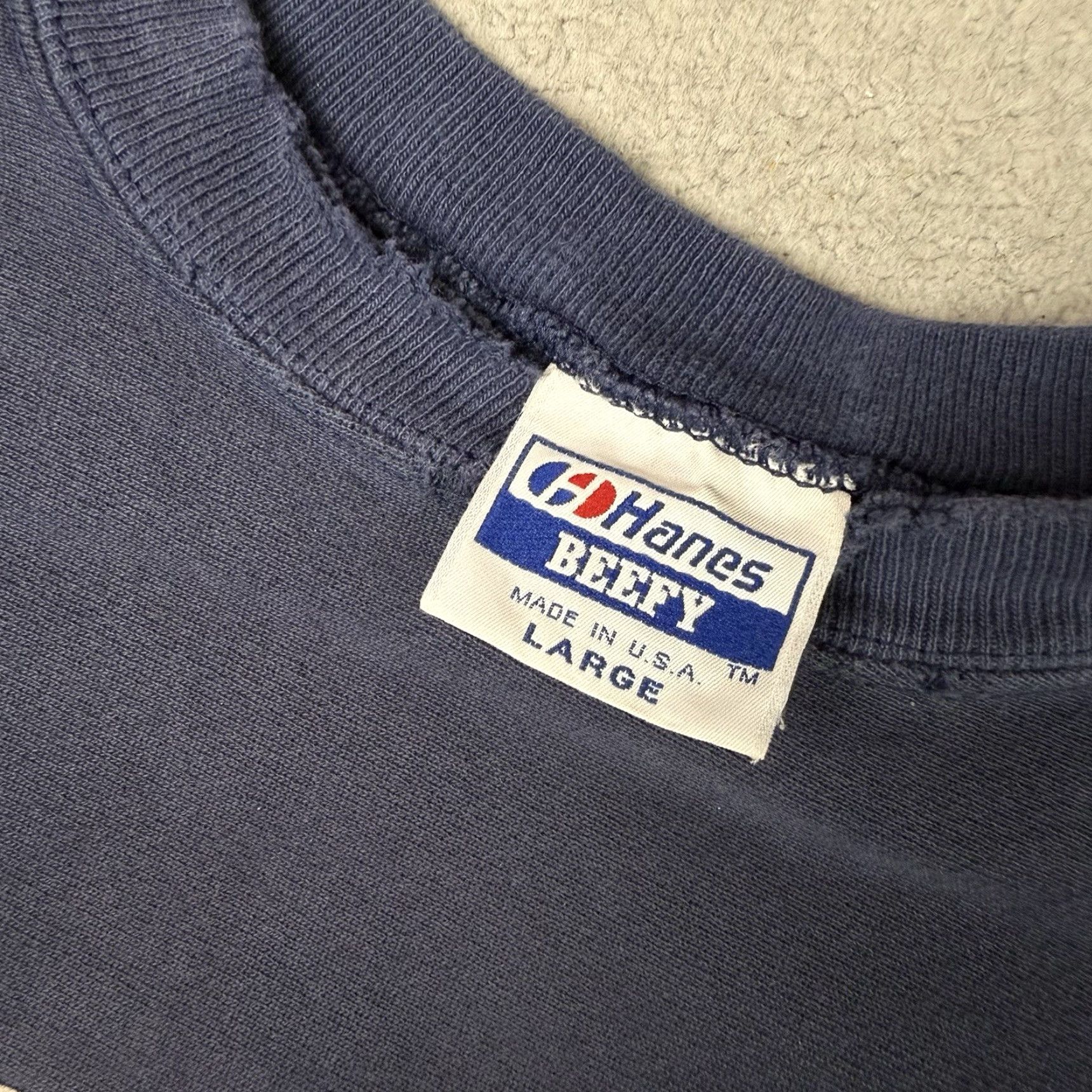 Hanes VINTAGE Rutgers University Sweatshirt Mens L Blue Hanes Reverse Weave Rare L Size US L / EU 52-54 / 3 - 6 Thumbnail