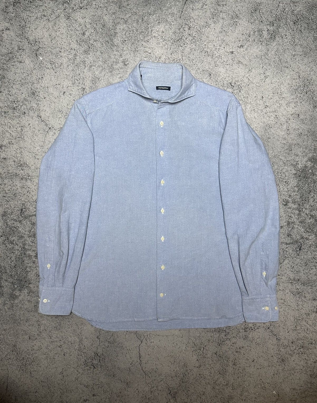 Suitsupply Suitsupply Men's Blue Long Sleeve Shirt Size US L / EU 52-54 / 3 - 1 Thumbnail