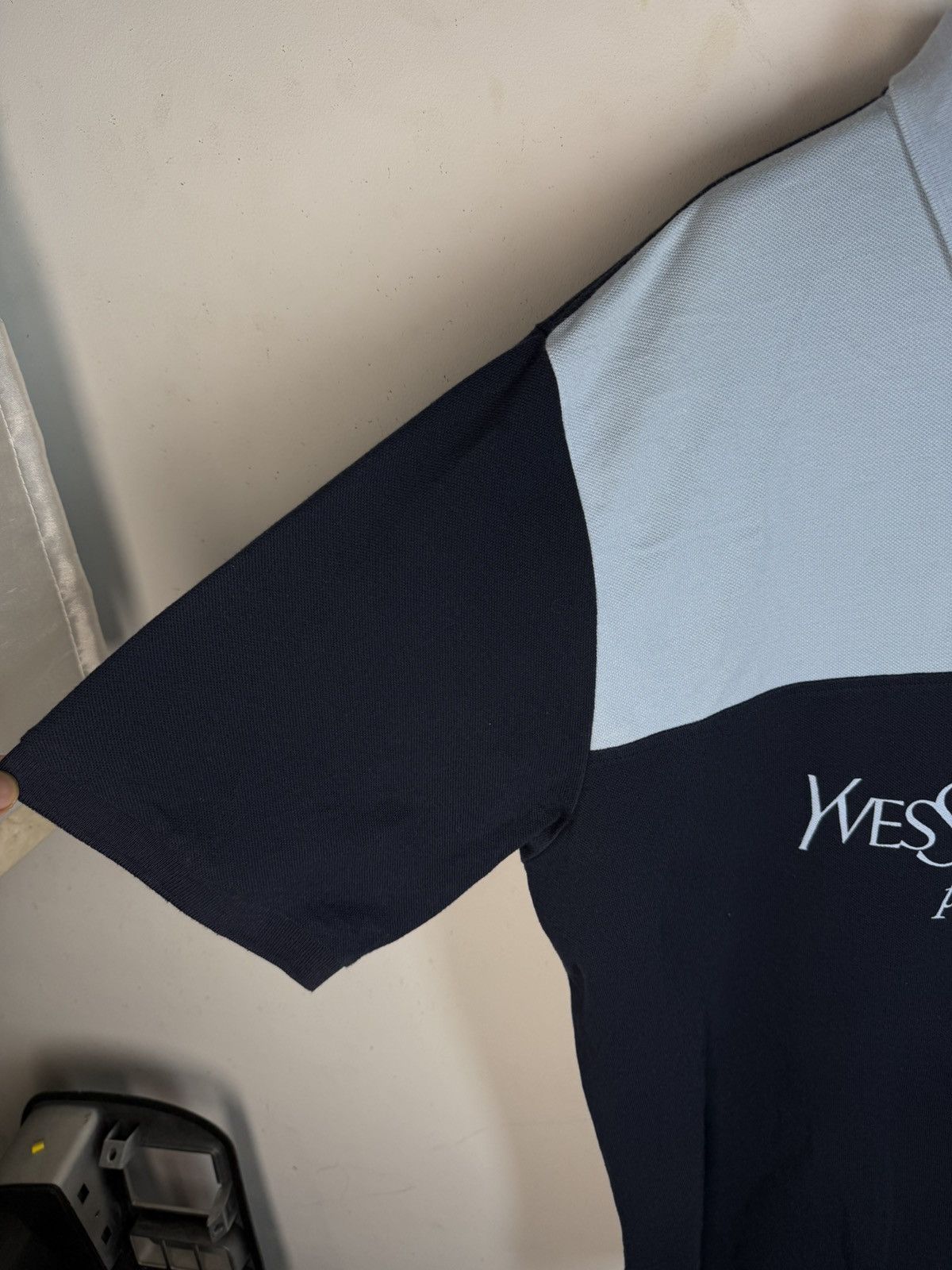 Yves Saint Laurent Blue YSL Polo Shirt Spell Out YSL Shirt Big Logo YSL Tee Size US XL / EU 56 / 4 - 9 Thumbnail