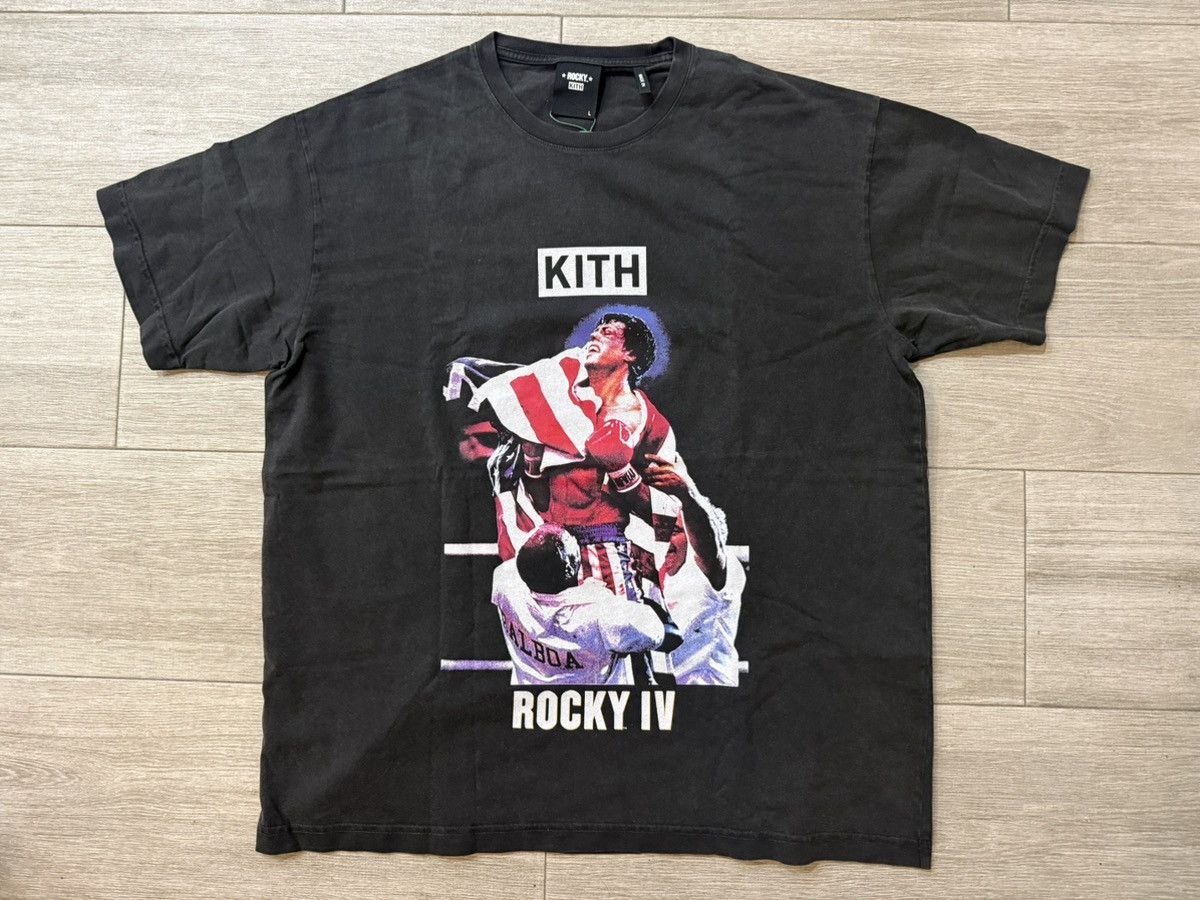 Kith Men's KITH For Rocky IV Vintage Tee Black T-Shirt Size Large Size US L / EU 52-54 / 3 - 1 Thumbnail
