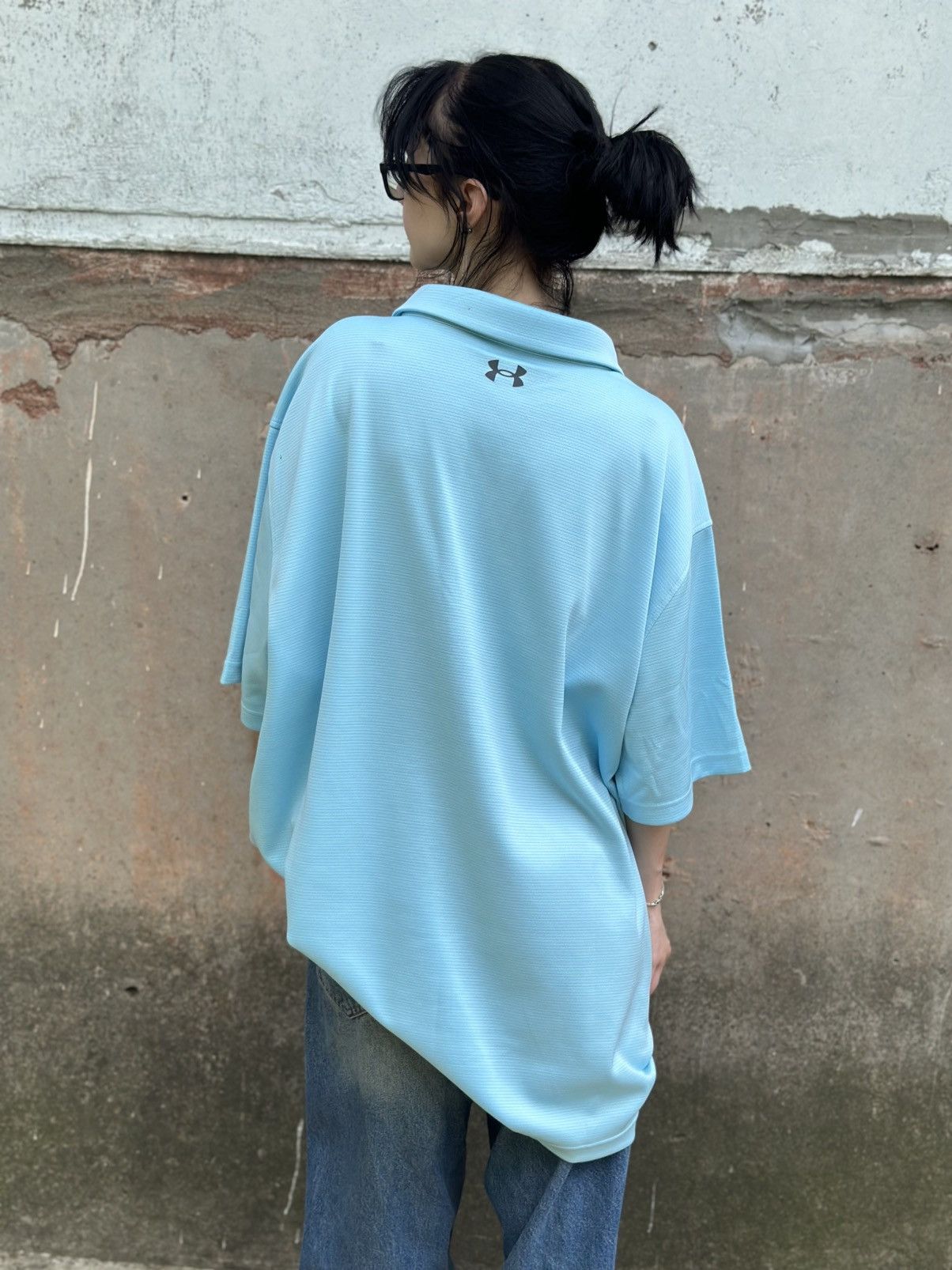 Under Armour VTG Under Armour Polo Light Blue Size XXL Y2K 00s USA Hype Size US XXL / EU 58 / 5 - 2 Thumbnail