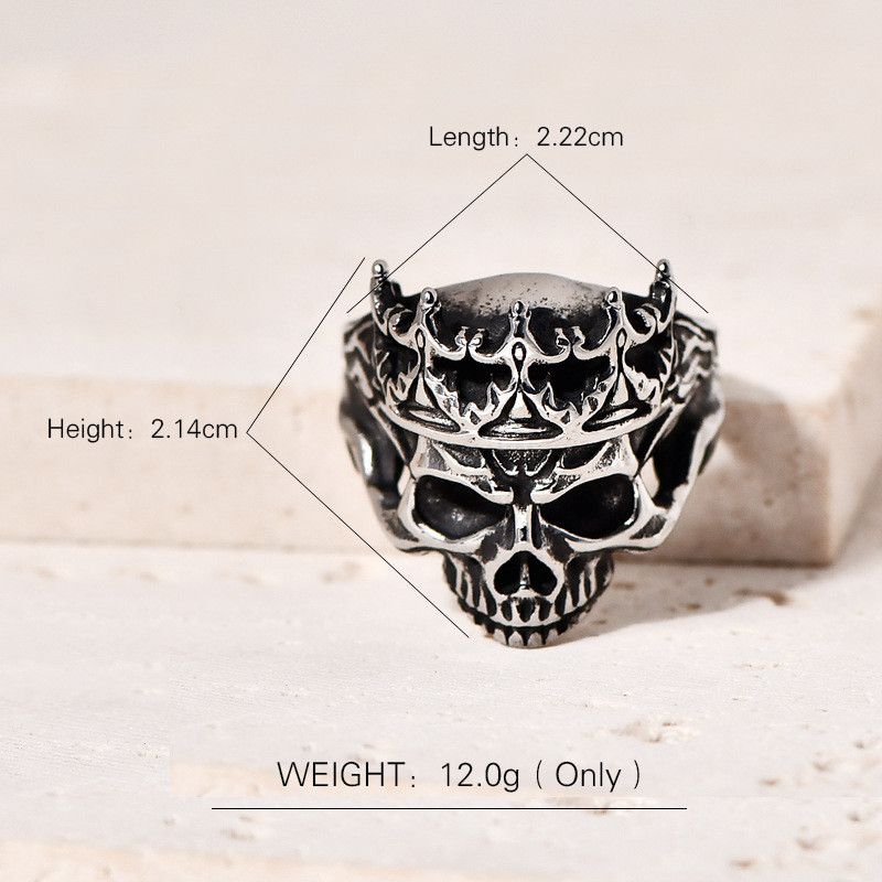 Jewelry King Skull Halloween Men's Ring Size ONE SIZE - 6 Thumbnail