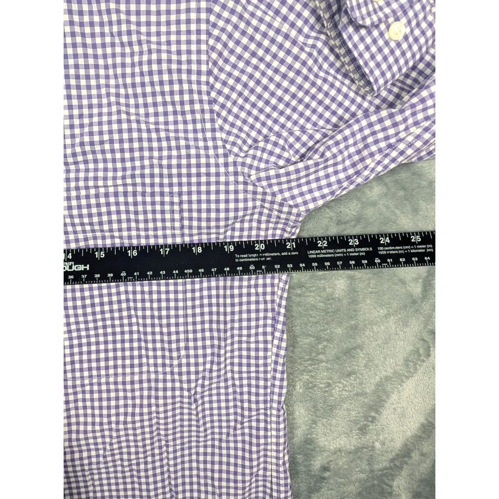 Vintage Gitman Bros Shirt Mens Medium Purple Gingham Button-Down Long Sleeve Made In USA Size US M / EU 48-50 / 2 - 3 Thumbnail