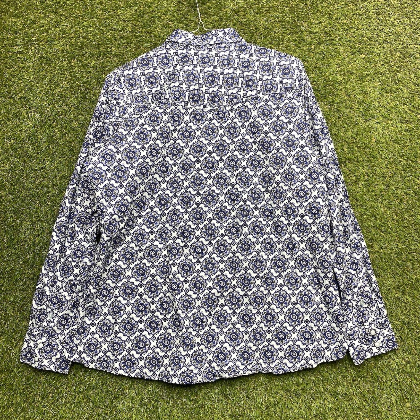 CLOSED Cinch Shirt Womens 2XL Navy Geometric Western Cowgirl Rodeo Pearl Snap Close Size XXL / US 16-18 / IT 52-54 - 3 Thumbnail