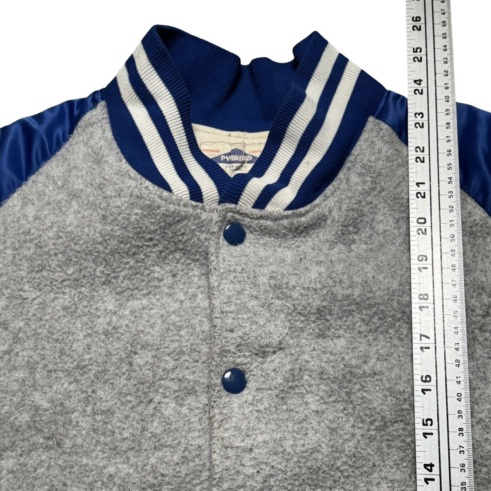 Vintage Vintage 60s Pyramid Bennett JR Wool Satin Varsity Jacket S Size US S / EU 44-46 / 1 - 7 Thumbnail