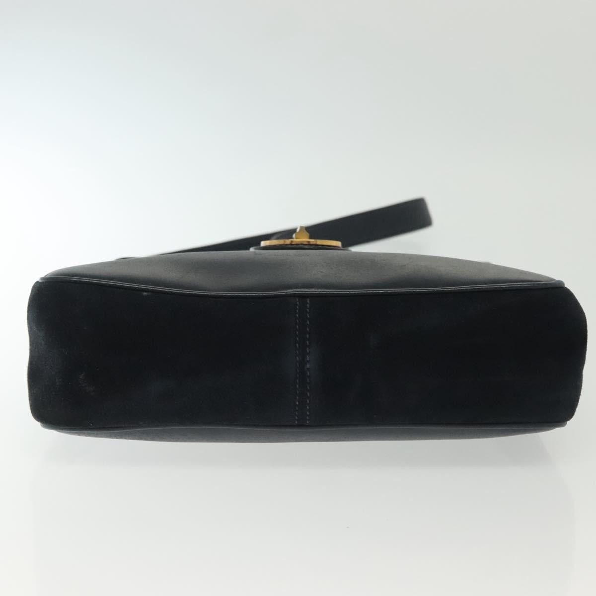 Gucci GUCCI Shoulder Bag Suede Navy Gold Size ONE SIZE - 9 Thumbnail
