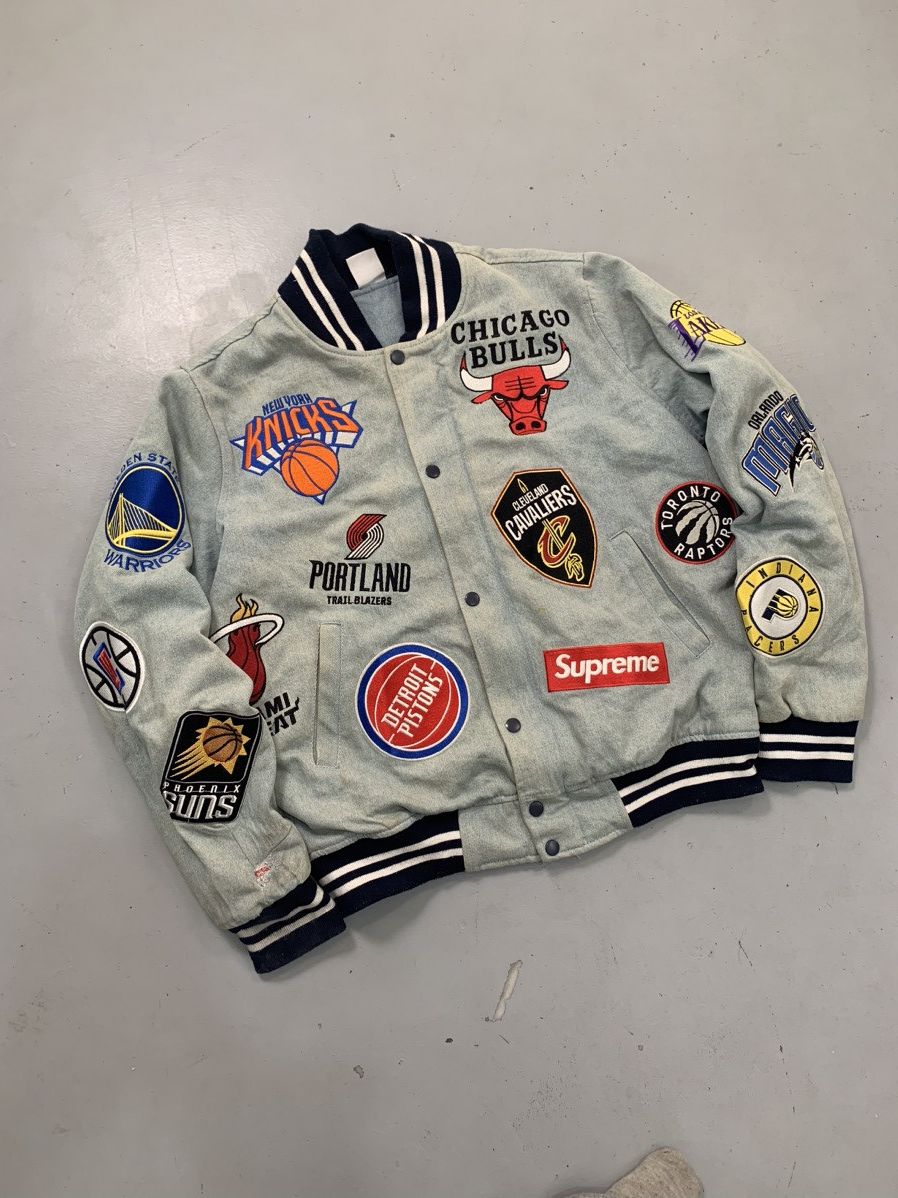 Nike × Supreme Vintage nike supreme nba patchwork bomber jacket Size US M / EU 48-50 / 2 - 1 Thumbnail