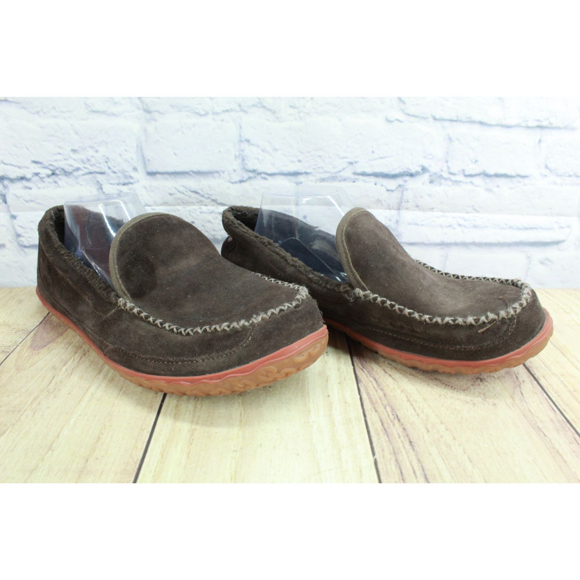 L.L. Bean LL Bean Men's Suede Fleece Lined Mountain Moccasin Slippers Size US 10 / EU 43 - 2 Thumbnail