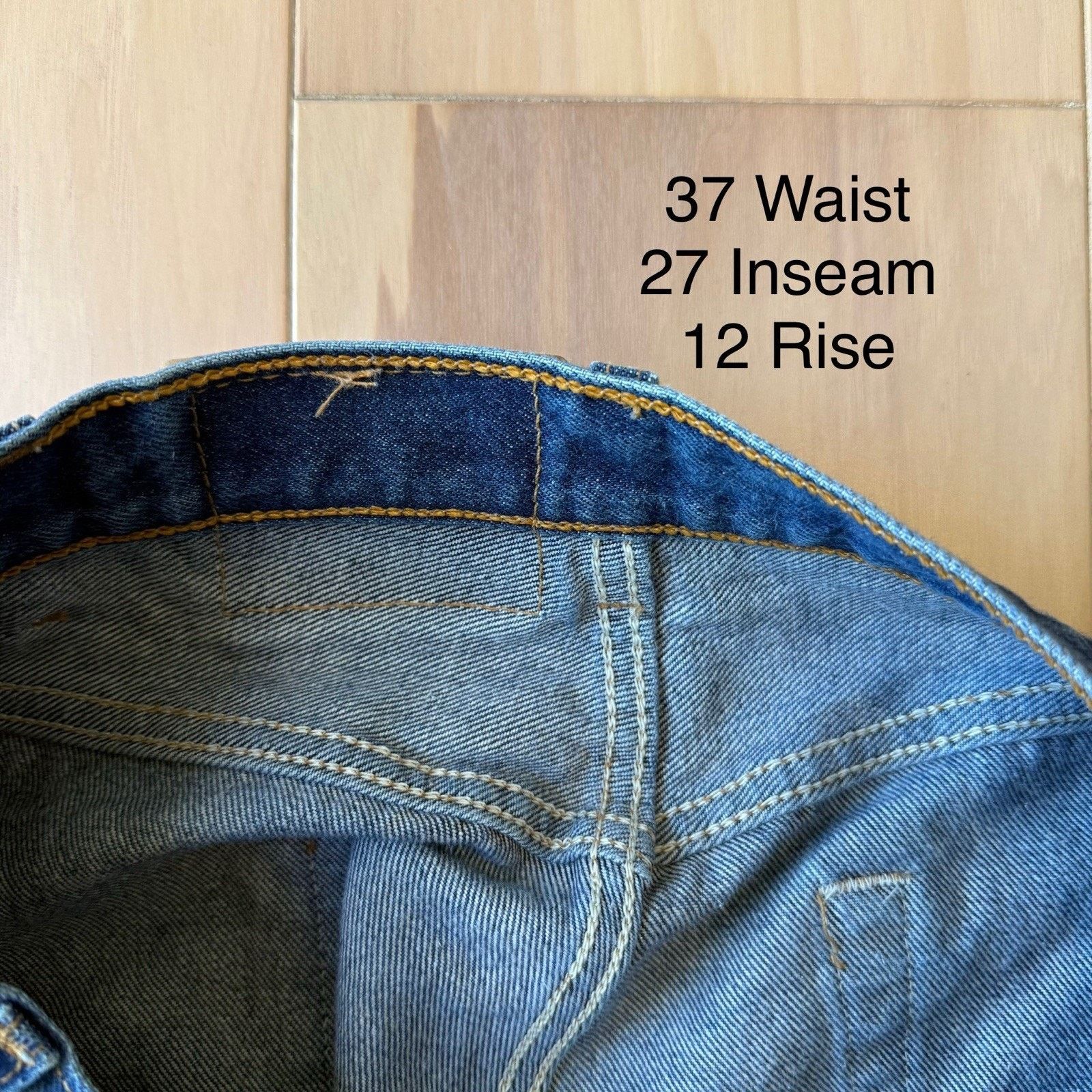 Levi's × Vintage Vintage Levis 501 Jeans 37 Blue Dark Wash Straight Denim Size US 37 - 5 Thumbnail