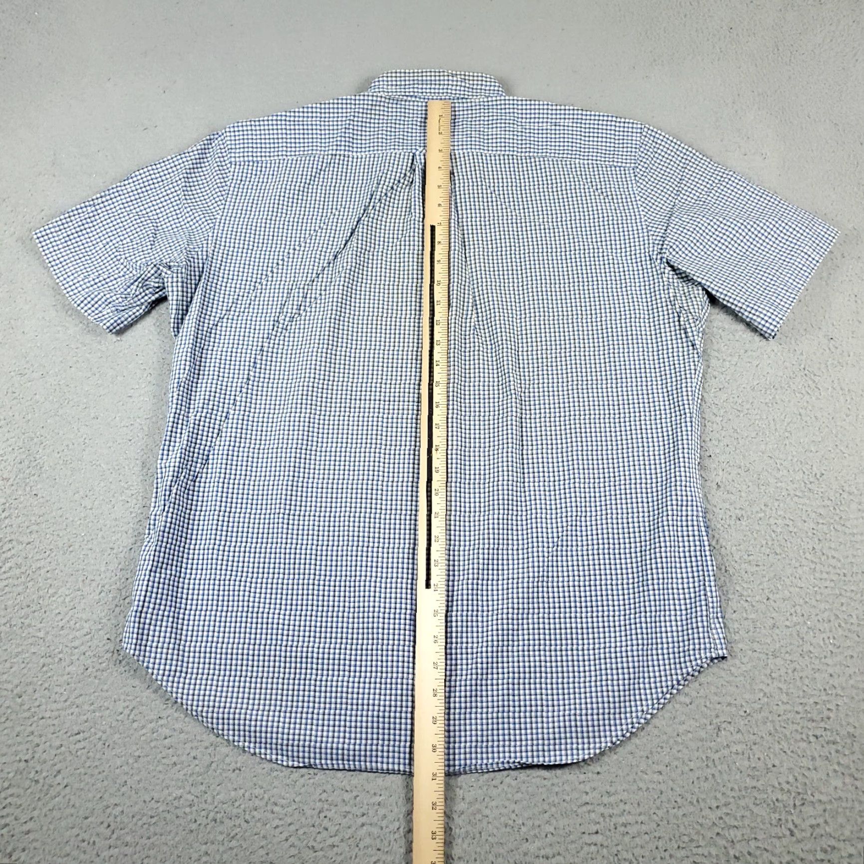 Nautica Nautica Mens Large Blue Plaid Button-Up Short Sleeve Shirt Casual Stained Size US L / EU 52-54 / 3 - 6 Thumbnail