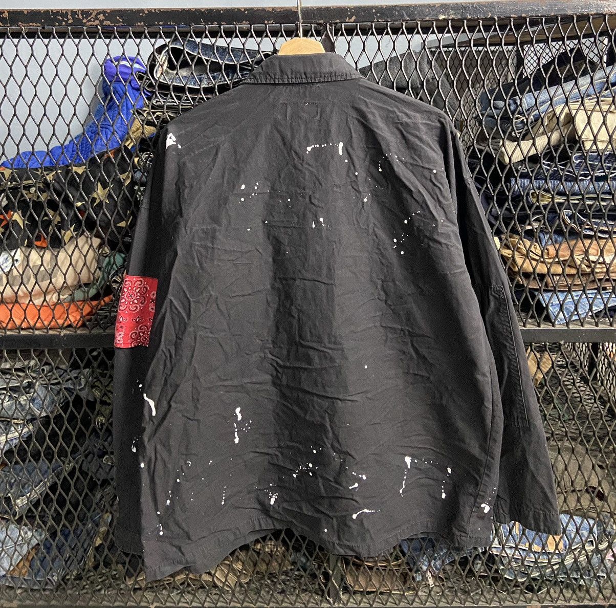 If Six Was Nine × Le Grande Bleu (L.G.B.) × Other Rare Hand Painted Baycrest Oi! Oi! Military Jacket Size US L / EU 52-54 / 3 - 9 Thumbnail