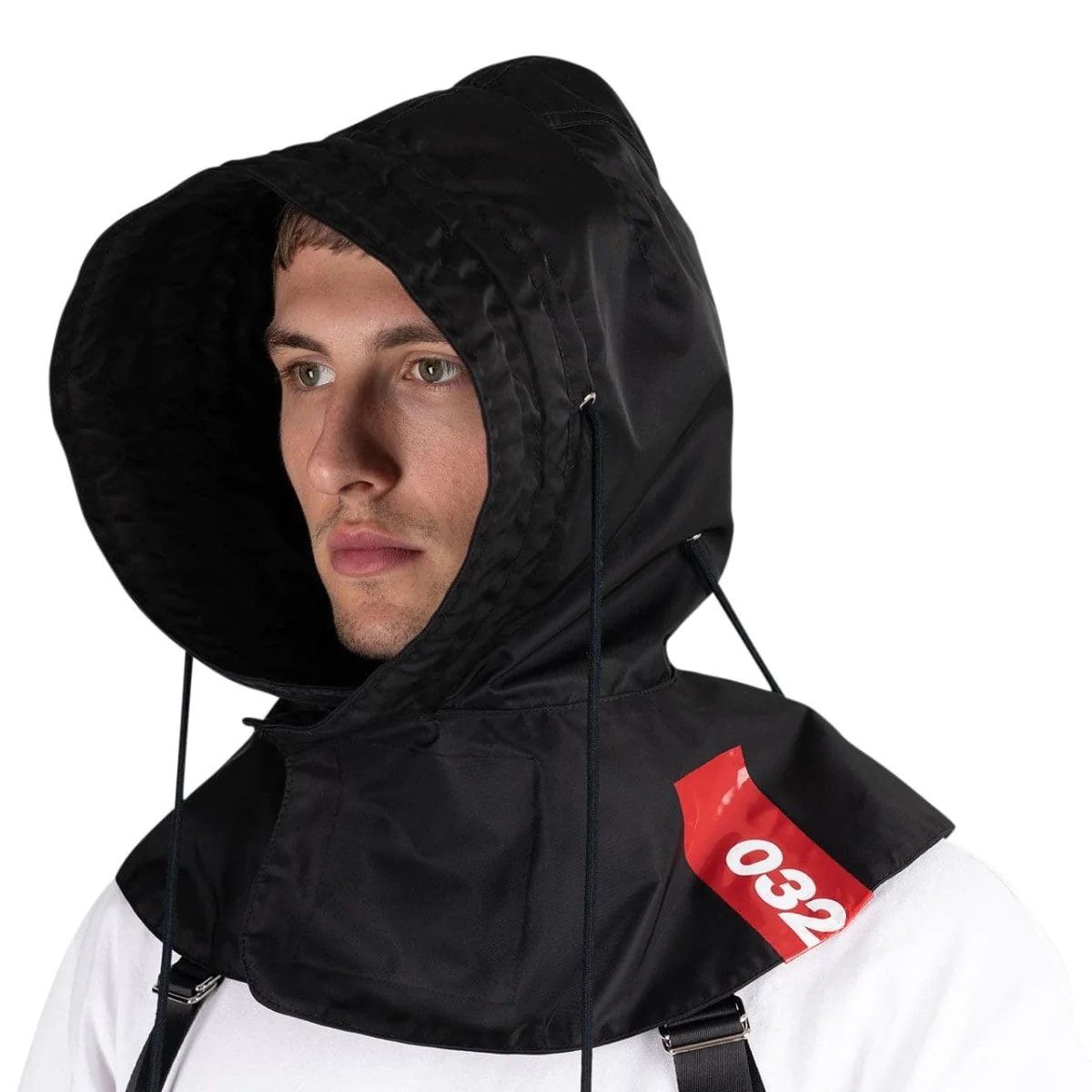 032c !DS! FW22 032c Big Logo Guilty Slicker Black Hood Size ONE SIZE - 1 Thumbnail