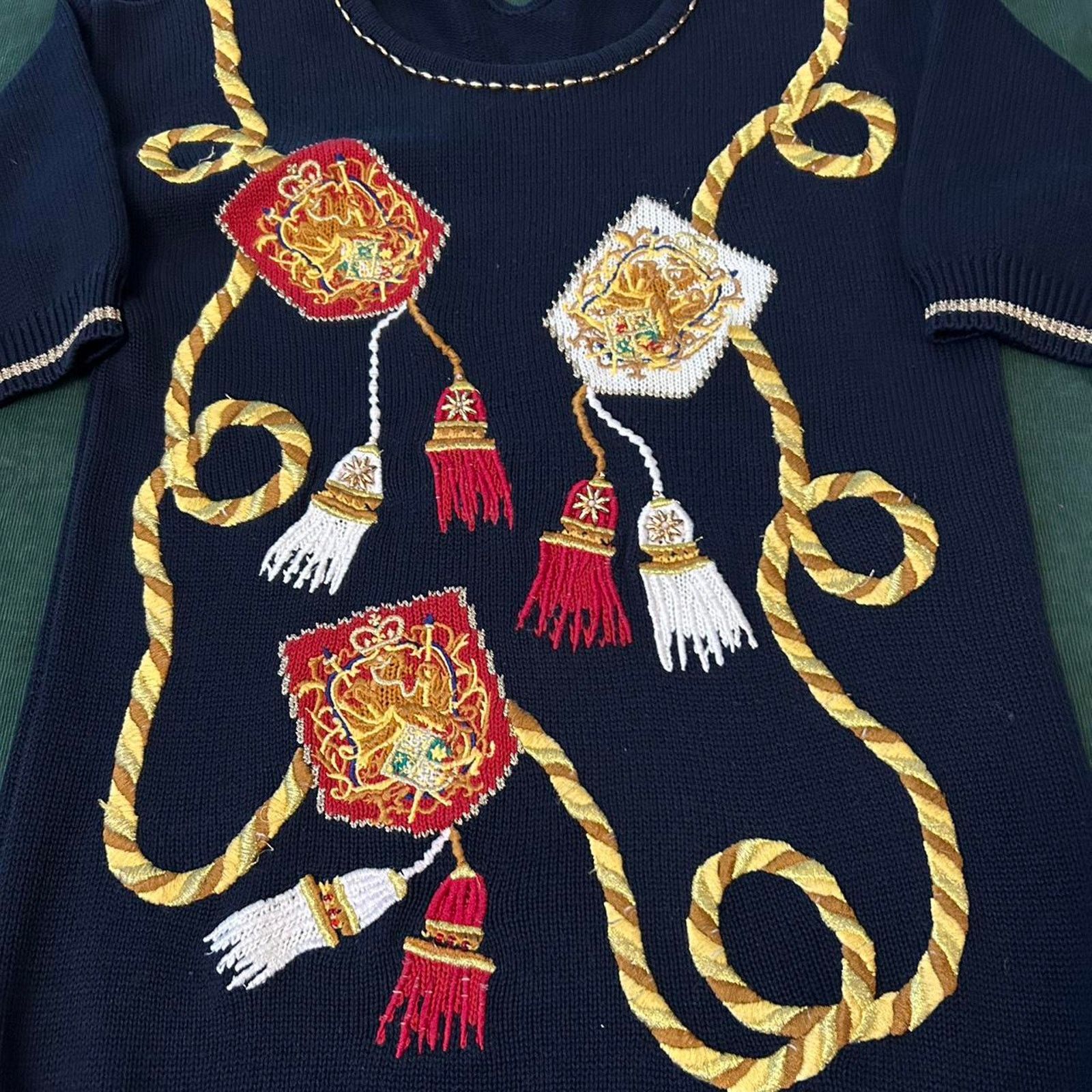 Other Vintage knitted embroidered sweater Size S / US 4 / IT 40 - 2 Thumbnail
