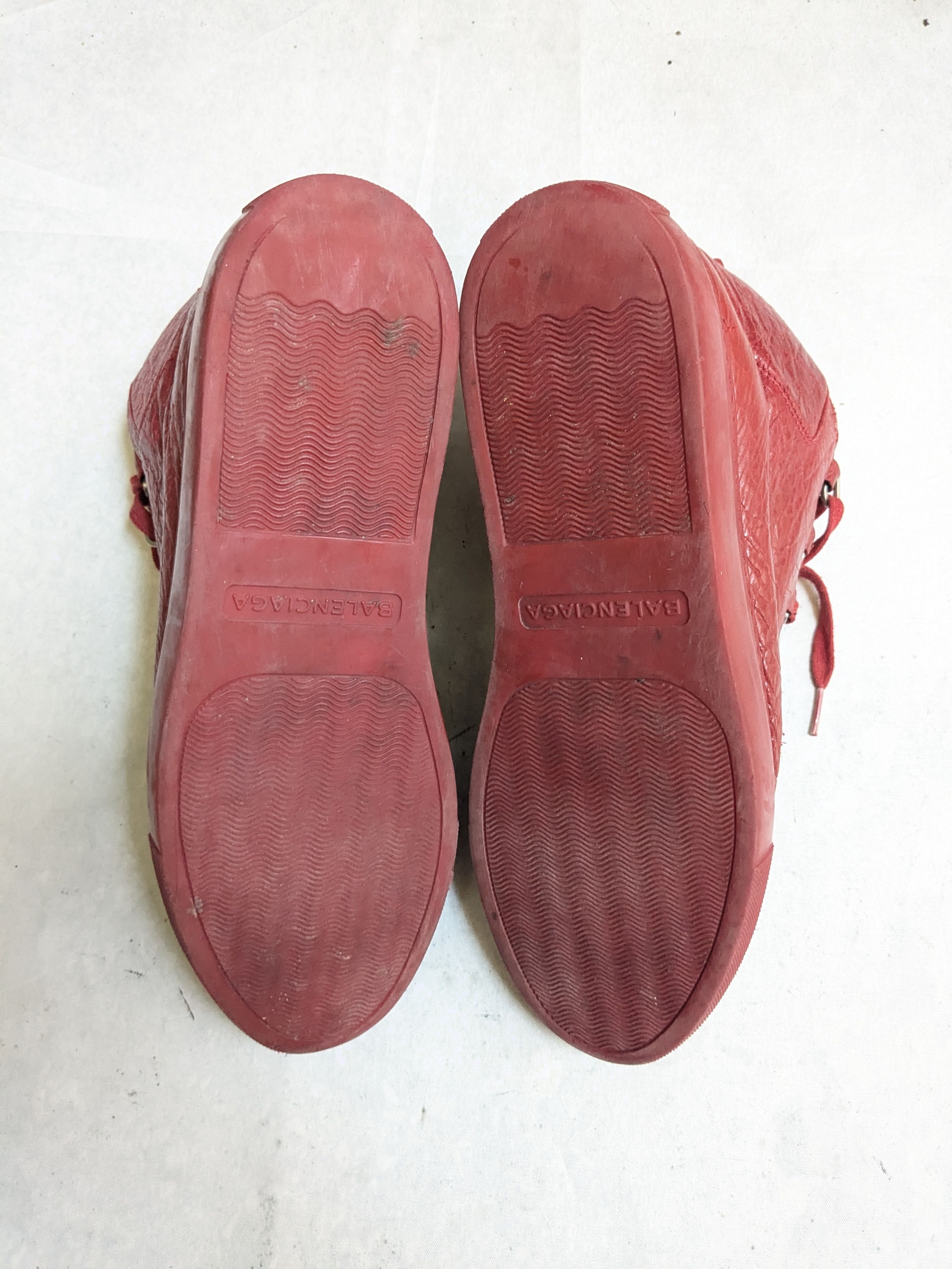 Balenciaga Balenciaga Arena Red 10 Leather High Tops Size US 10 / EU 43 - 13 Thumbnail