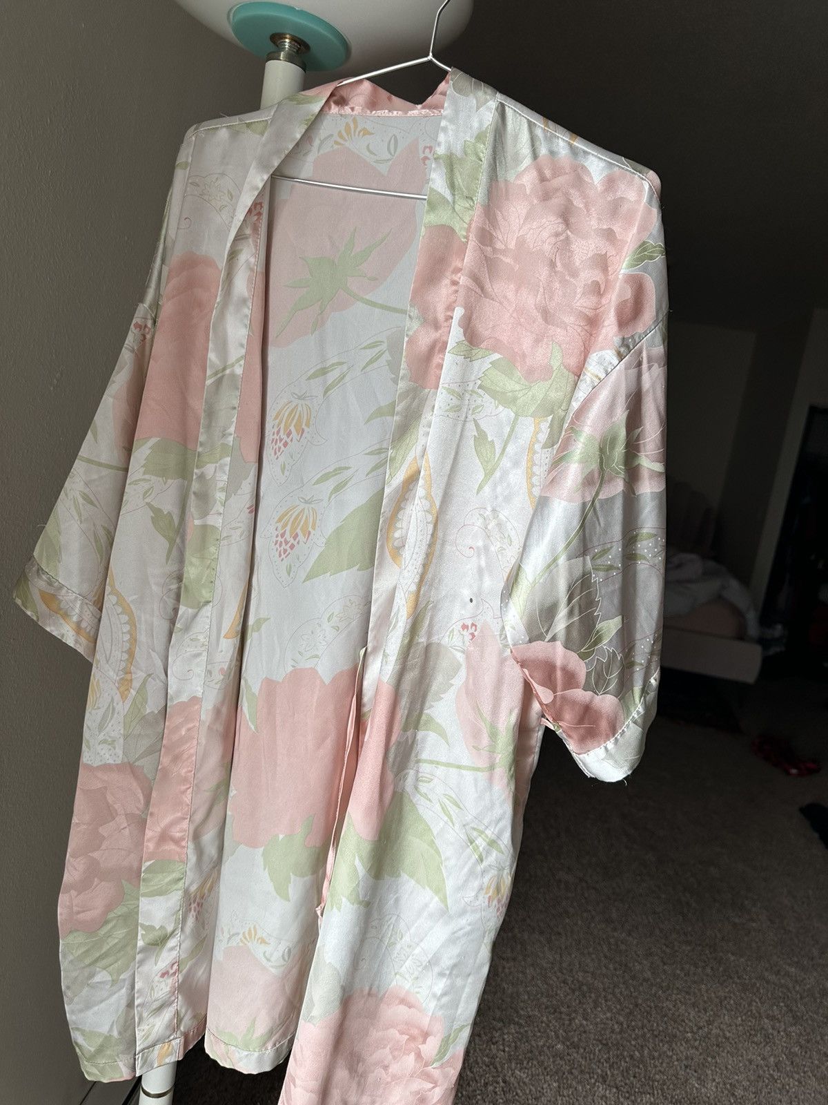 Vintage Silk Night Robe Size M / US 6-8 / IT 42-44 - 6 Thumbnail