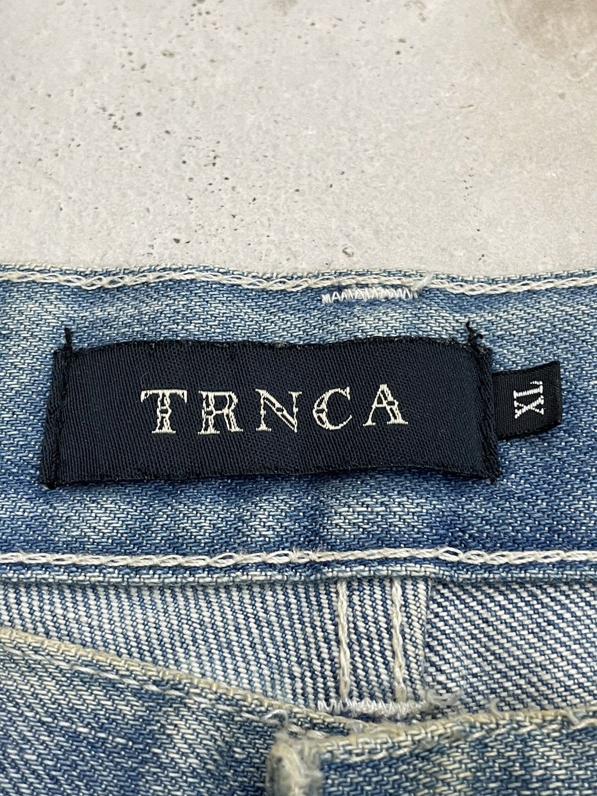 Japanese Brand TRNCA Japan Distressed Sashiko Reconstructed Denim (A1) Size US 35 - 24 Thumbnail
