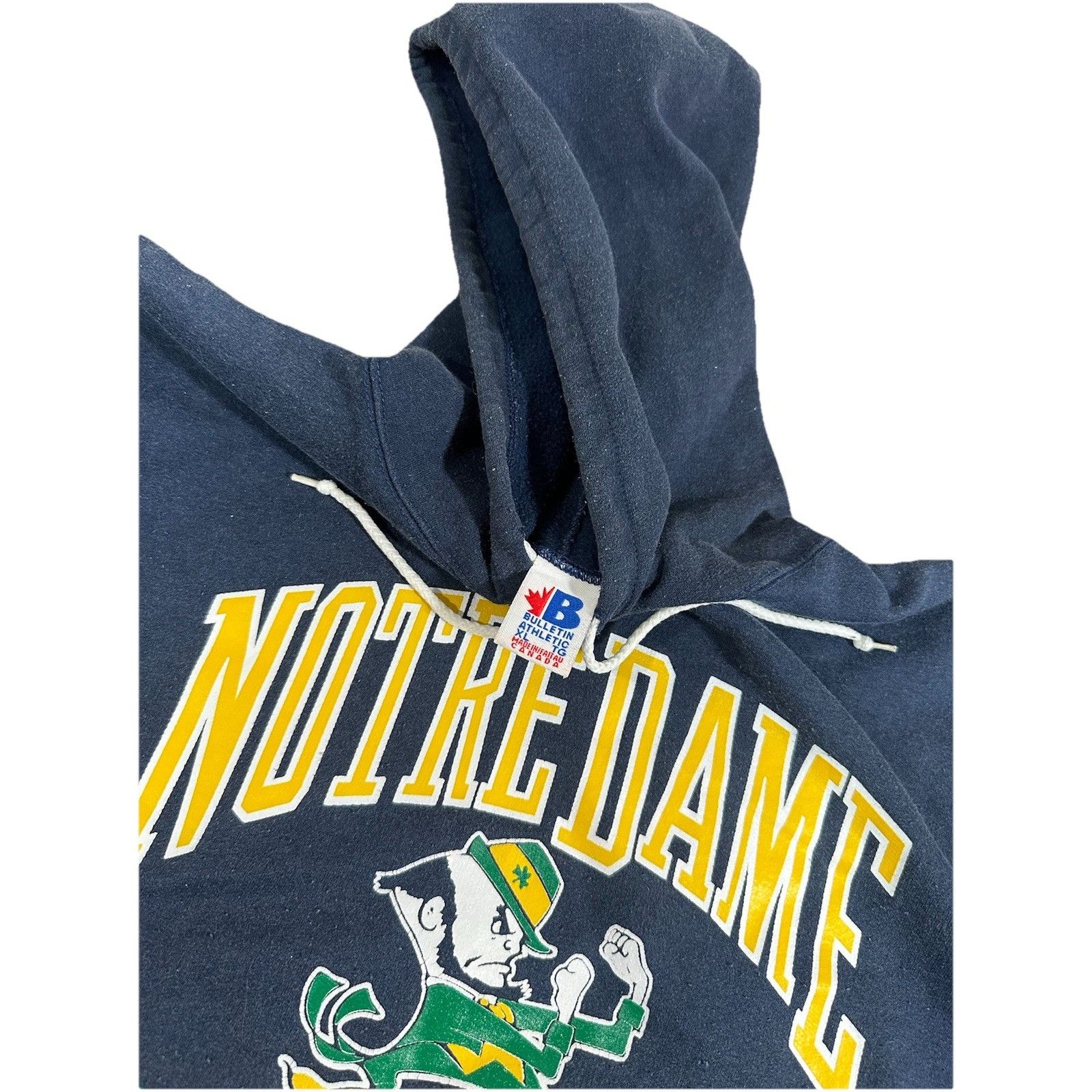 NCAA Vintage Notre Dame Hoodie Bulletin Athletic Sports College F Size US XL / EU 56 / 4 - 3 Thumbnail