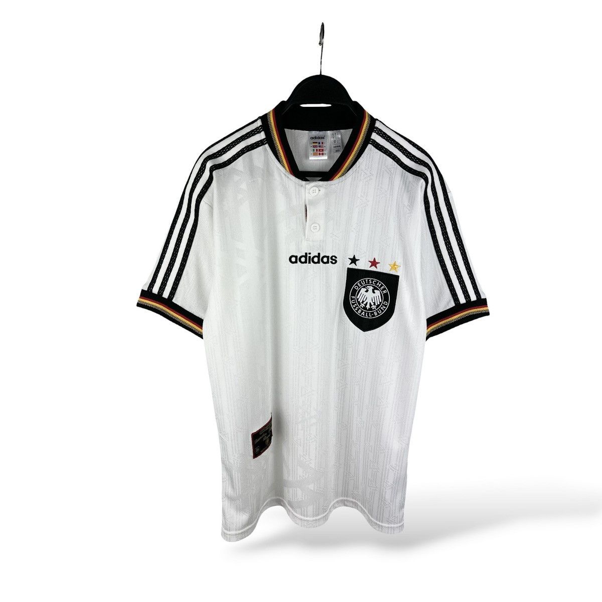 Adidas Adidas Germany 1996 Reissue Home Soccer Jersey Football Polo Size US S / EU 44-46 / 1 - 1 Thumbnail