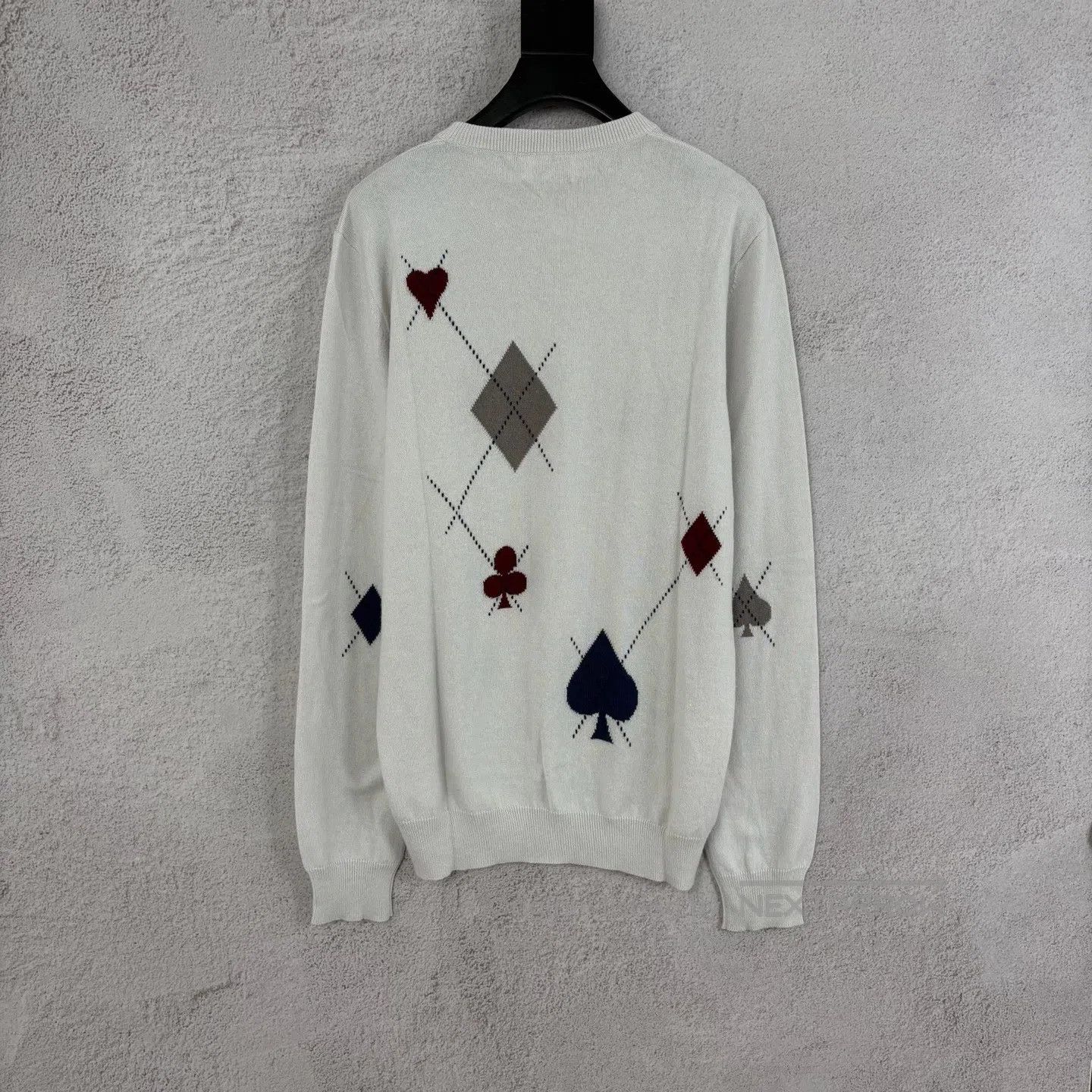 Hermes Hermes Cashmere knit sweater with poker card pattern Size US L / EU 52-54 / 3 - 2 Thumbnail
