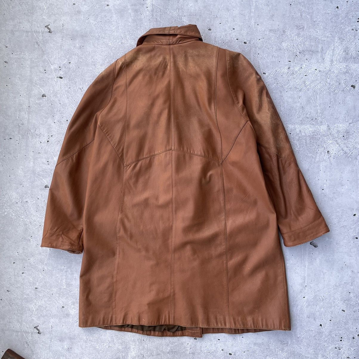Japanese Brand vintage red leather trench coat style y2k japanese Size US L / EU 52-54 / 3 - 13 Thumbnail