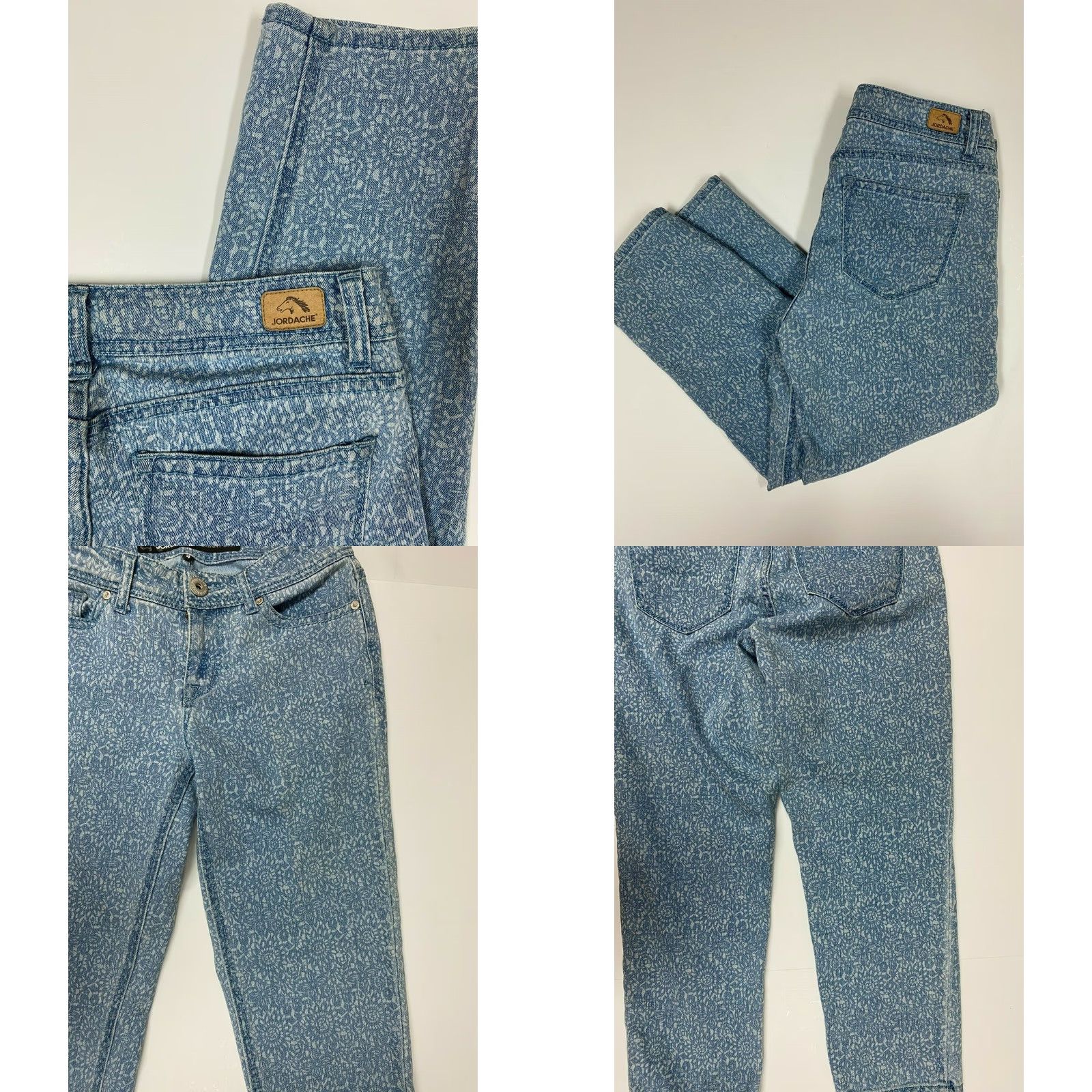 Jordache Jordache Jeans Womens 4 Blue Cropped Straight 22in Inseam Regular Fit Mid Rise Cotton Blend Denim N/A Size 27" / US 4 / IT 40 - 8 Thumbnail