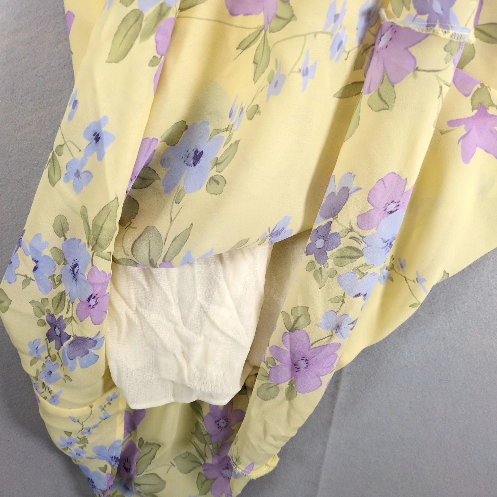 Vintage California Concepts Yellow Floral Sleeveless Maxi Dress Sz11 Size M / US 6-8 / IT 42-44 - 9 Thumbnail