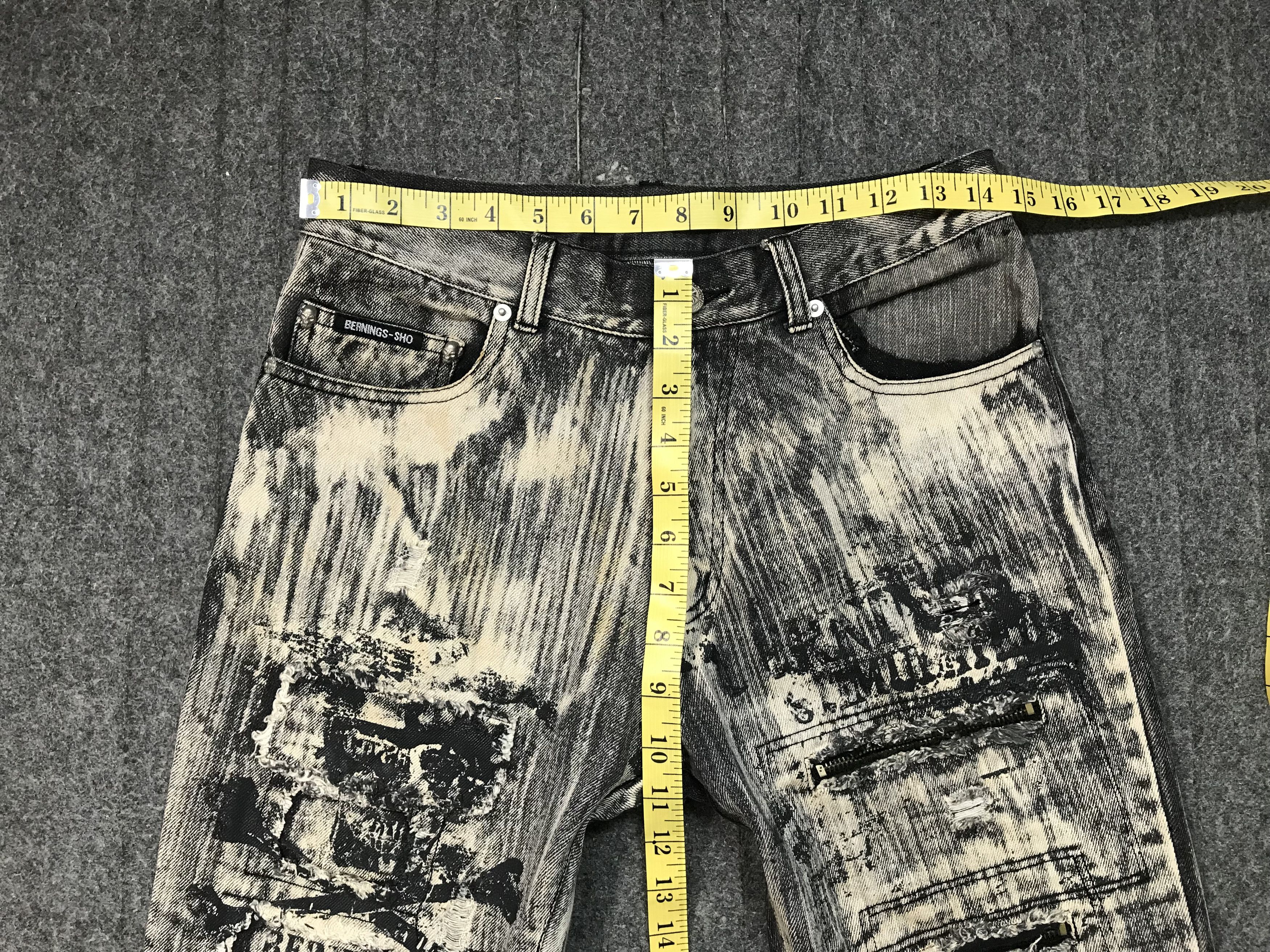 Japanese Brand Japanese Brand Mudwash Jeans Gothic Thrashed Skull Size US 28 / EU 44 - 12 Thumbnail