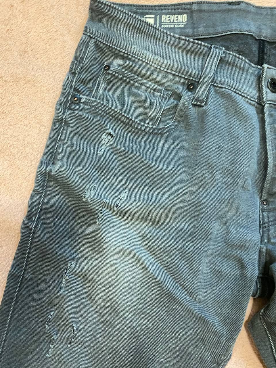 G-Star New G-Star Faded Grey Neblina Revend Skinny Jeans Size US 32 / EU 48 - 8 Thumbnail