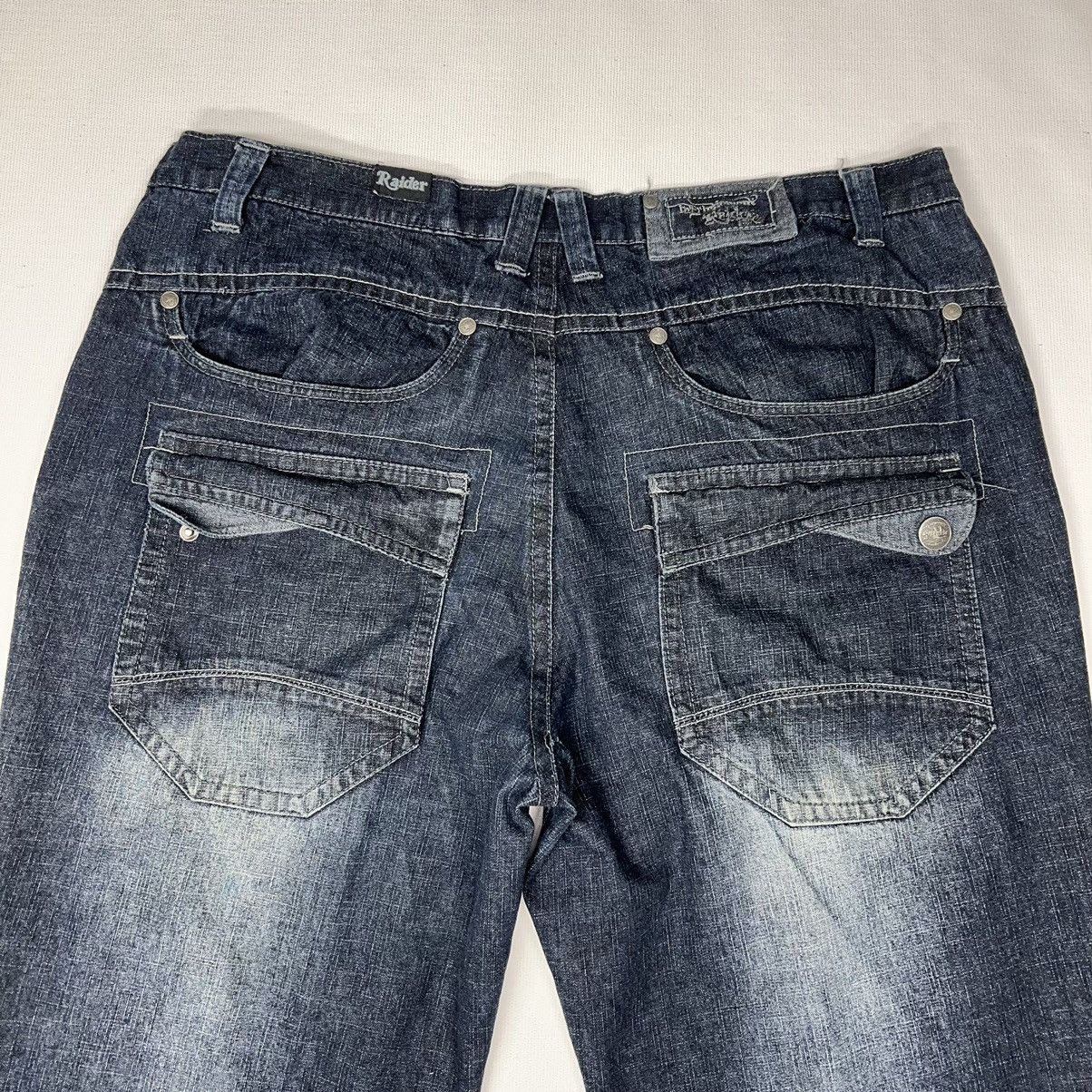Vintage Infringement Raider Jeans Black Denim Straight Baggy Y2K Size US 40 / EU 56 - 13 Thumbnail